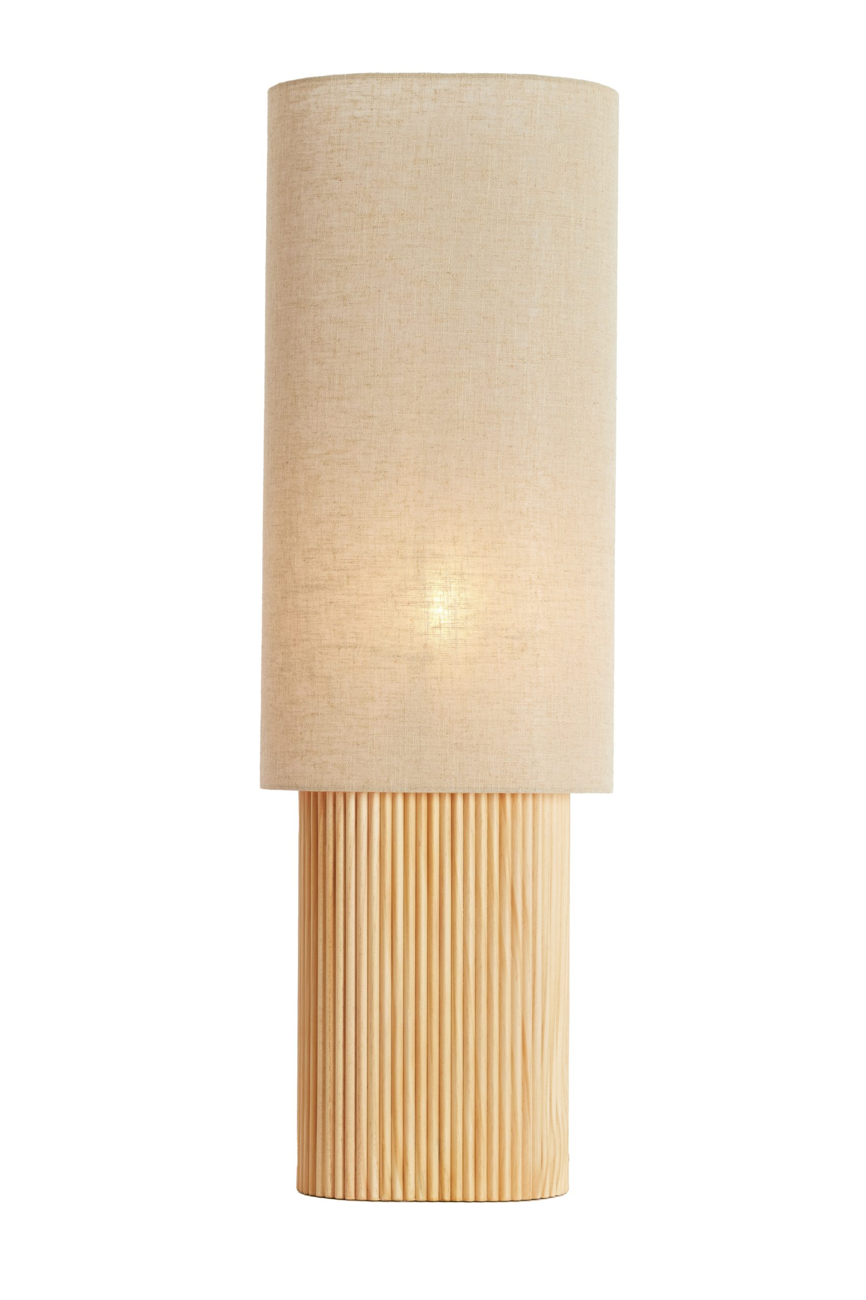 Light & Living Tafellamp 30x20x94 cm LASLO hout naturel+linnen naturel