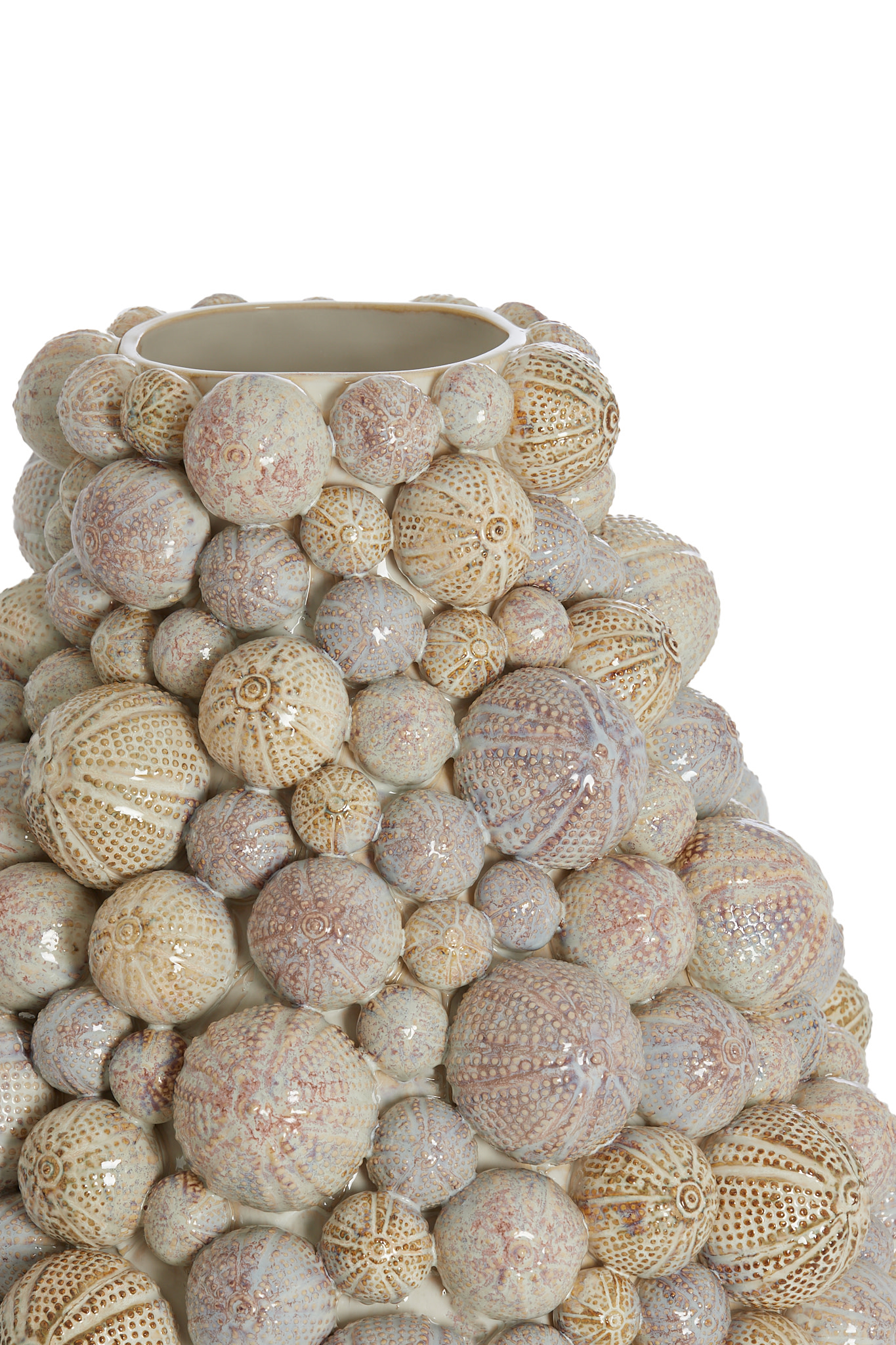 Light & Living Vaas deco Ø40x49 cm SEA URCHIN keramiek crème-zand