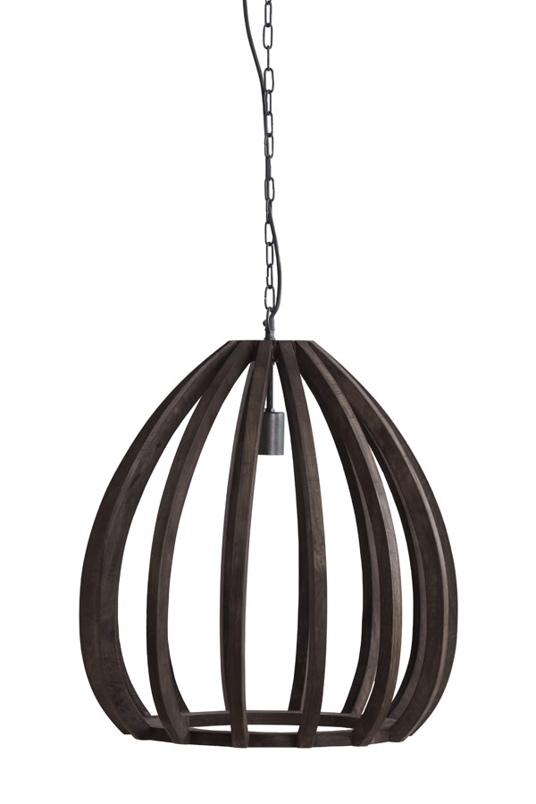 Light & Living Hanglamp Ø50x54 cm BARSIA hout donker bruin