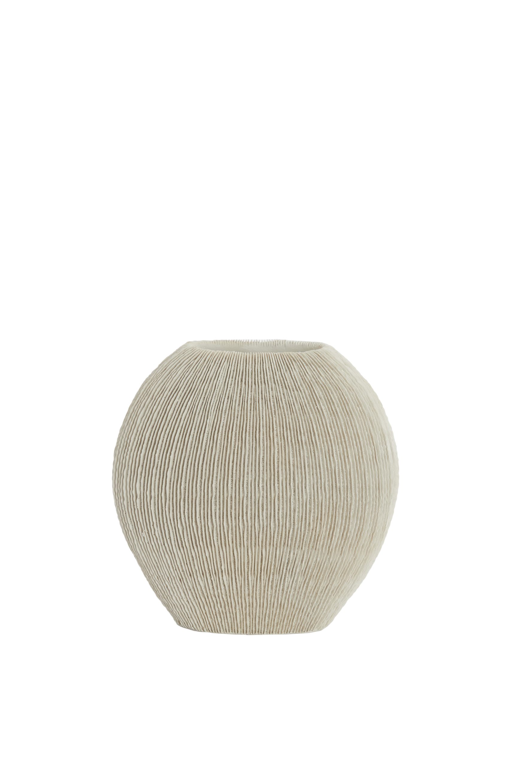 Light & Living Vaas deco 41x13x39,5 cm BUBIO crème