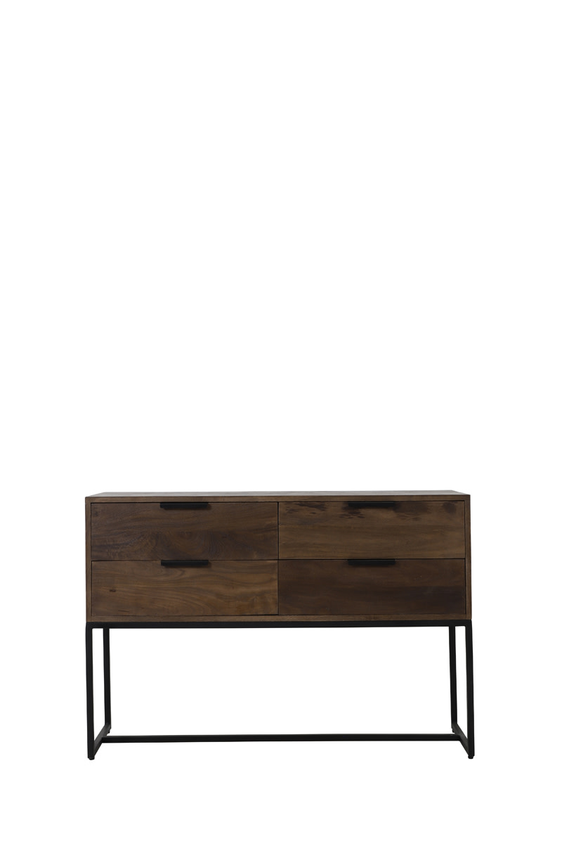 Light & Living Side table 120x40x80 cm MEAVE hout mat donker bruin