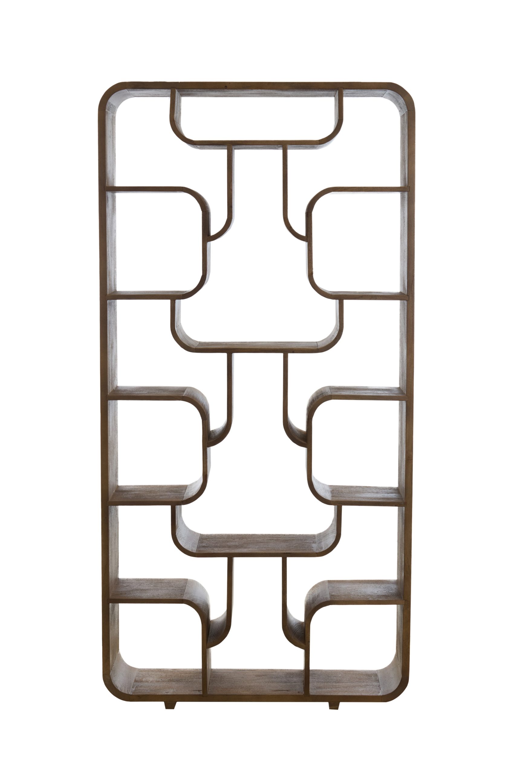 Light & Living Kast open 100x30x200 cm LABARE grijs-donker bruin