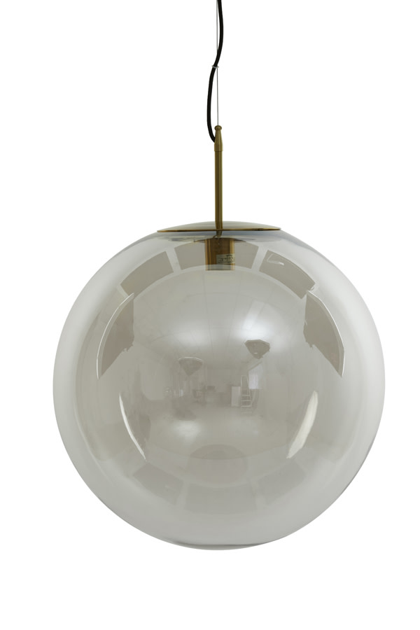 Light & Living Hanglamp Ø48 cm MEDINA antiek brons+glas helder