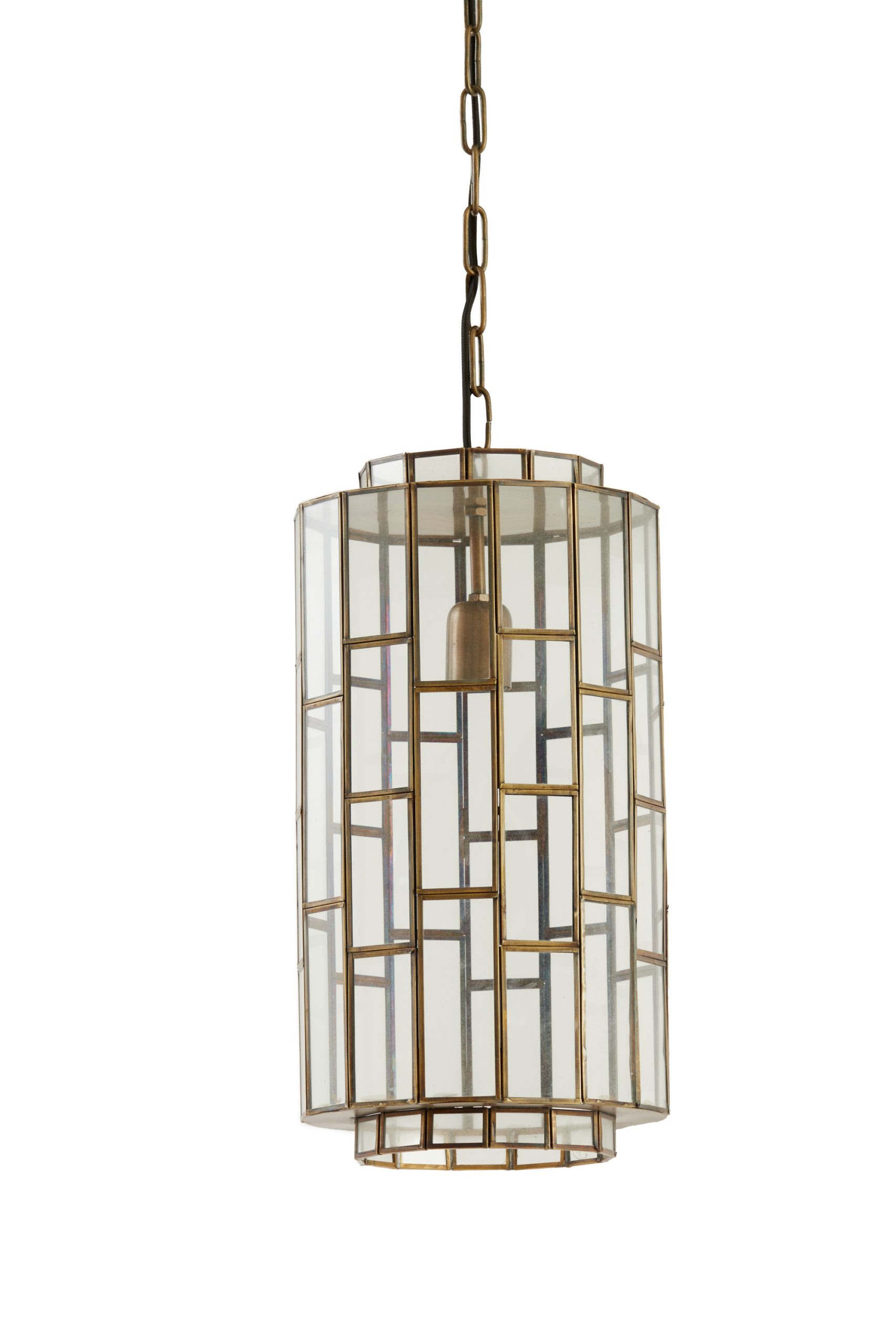 Light & Living Hanglamp Ø24x45 cm SØSTRENE antiek brons+glas