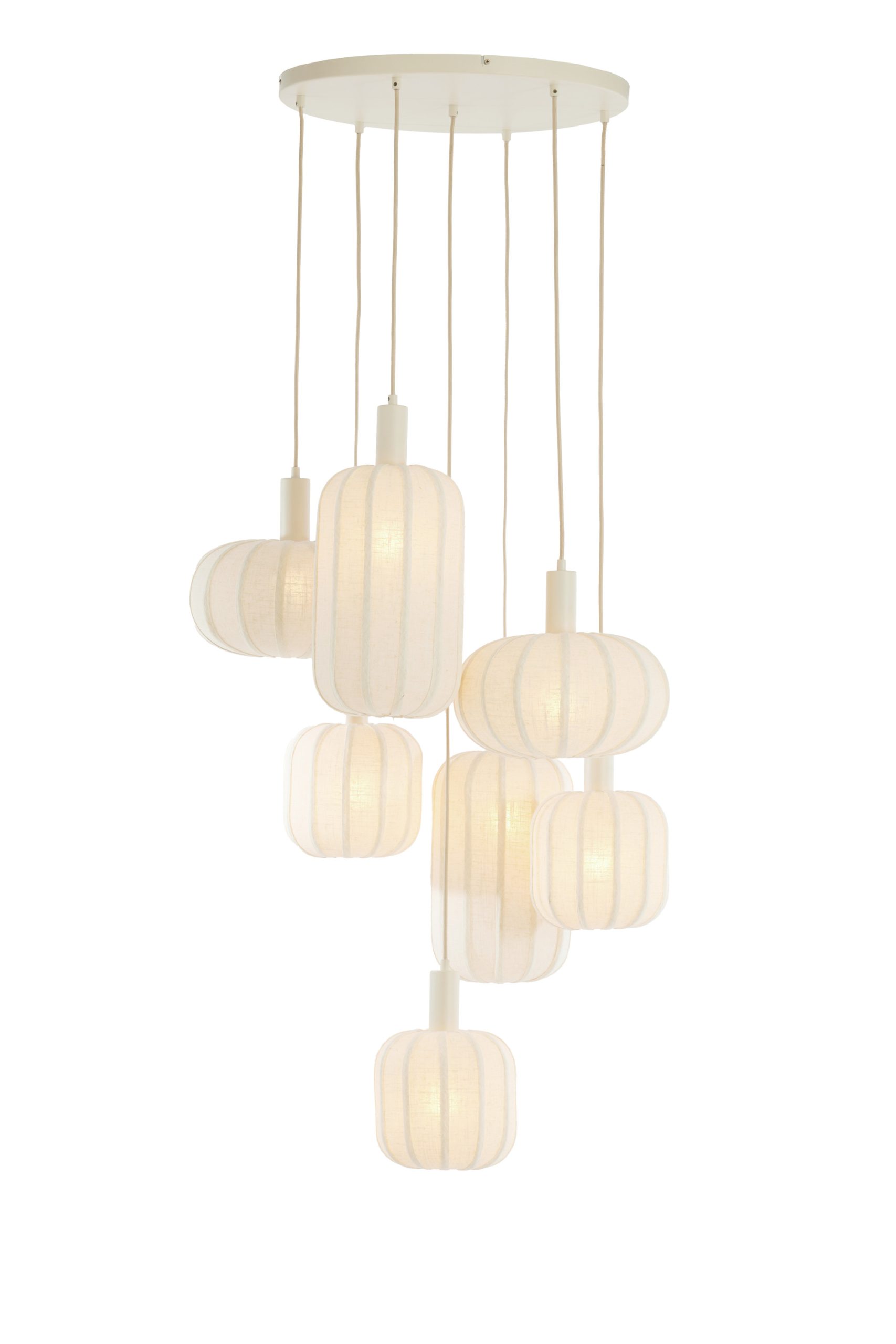 Light & Living Hanglamp 7L Ø53x104 cm TUFIA linnen crème