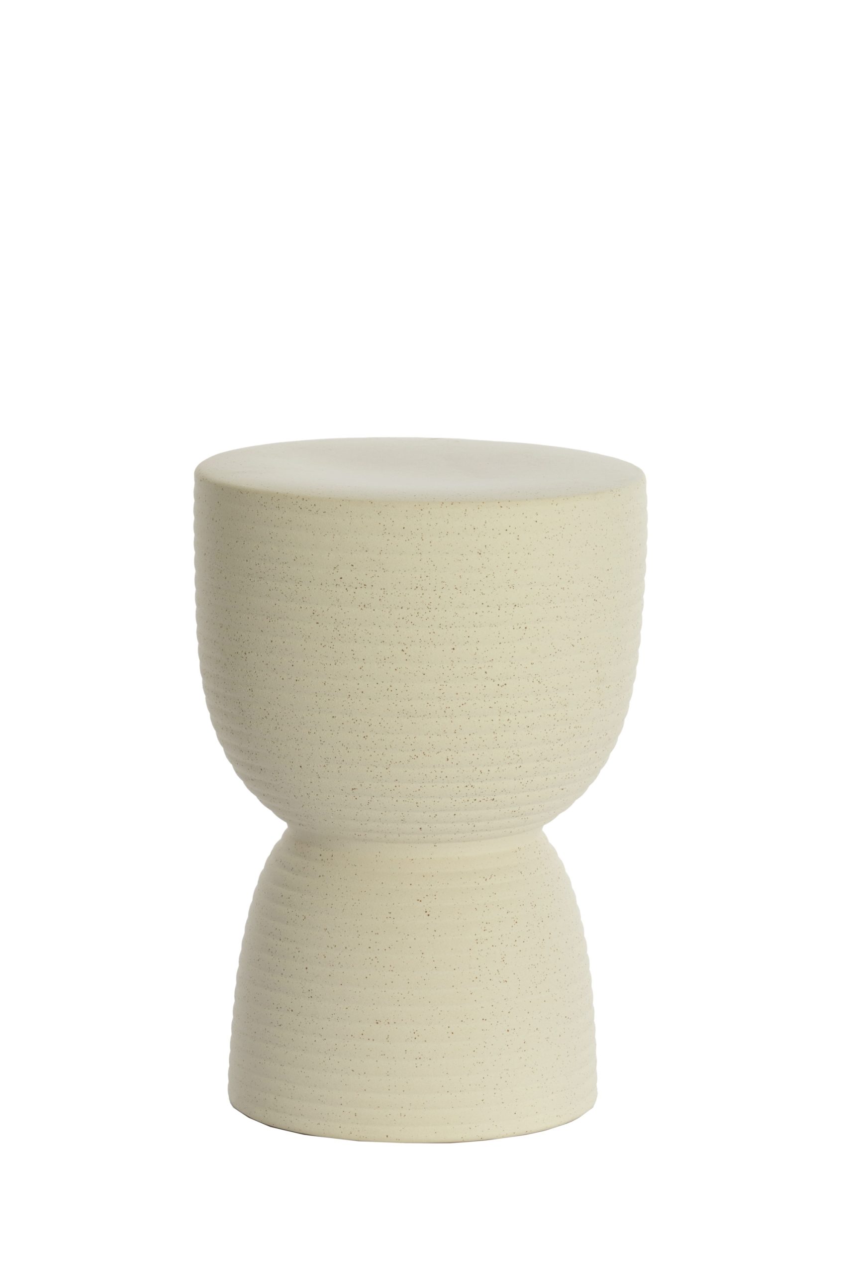 Light & Living Bijzettafel Ø28,5x42 cm FINCA keramiek mat crème