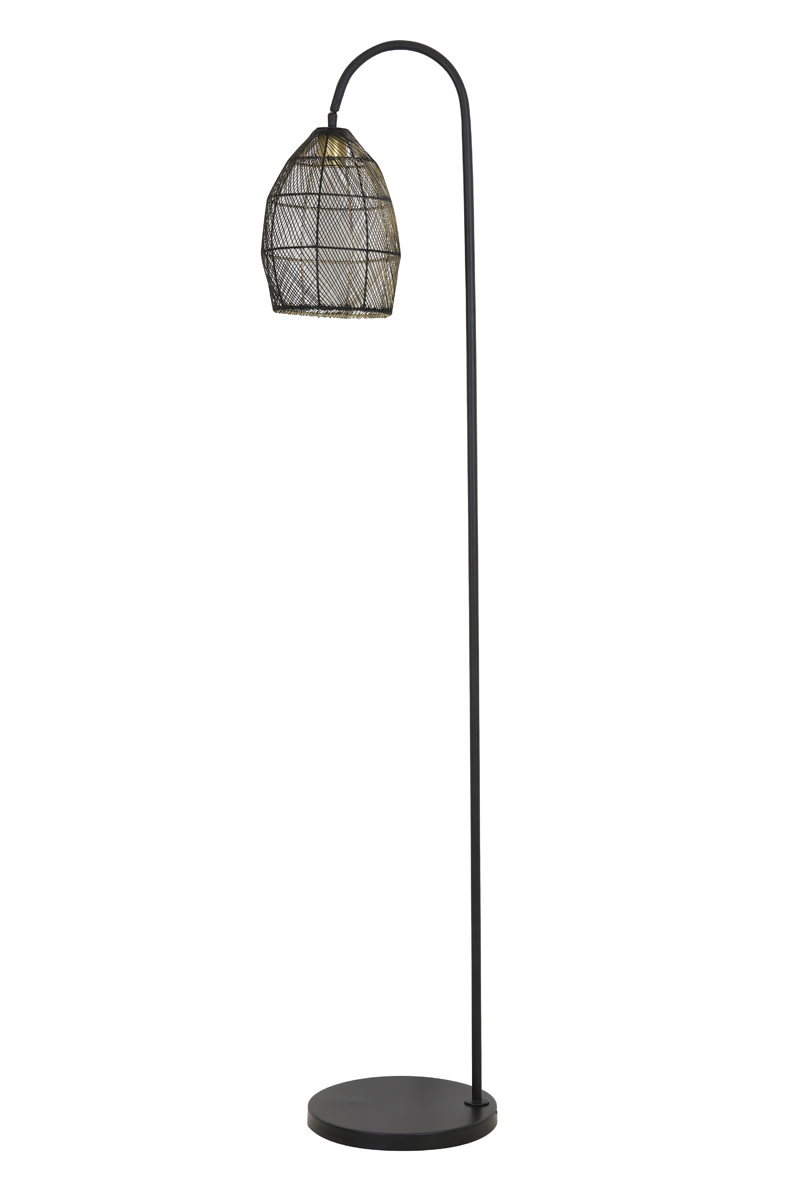 Light & Living Vloerlamp 34x30,5x172 cm MEYA mat zwart+goud