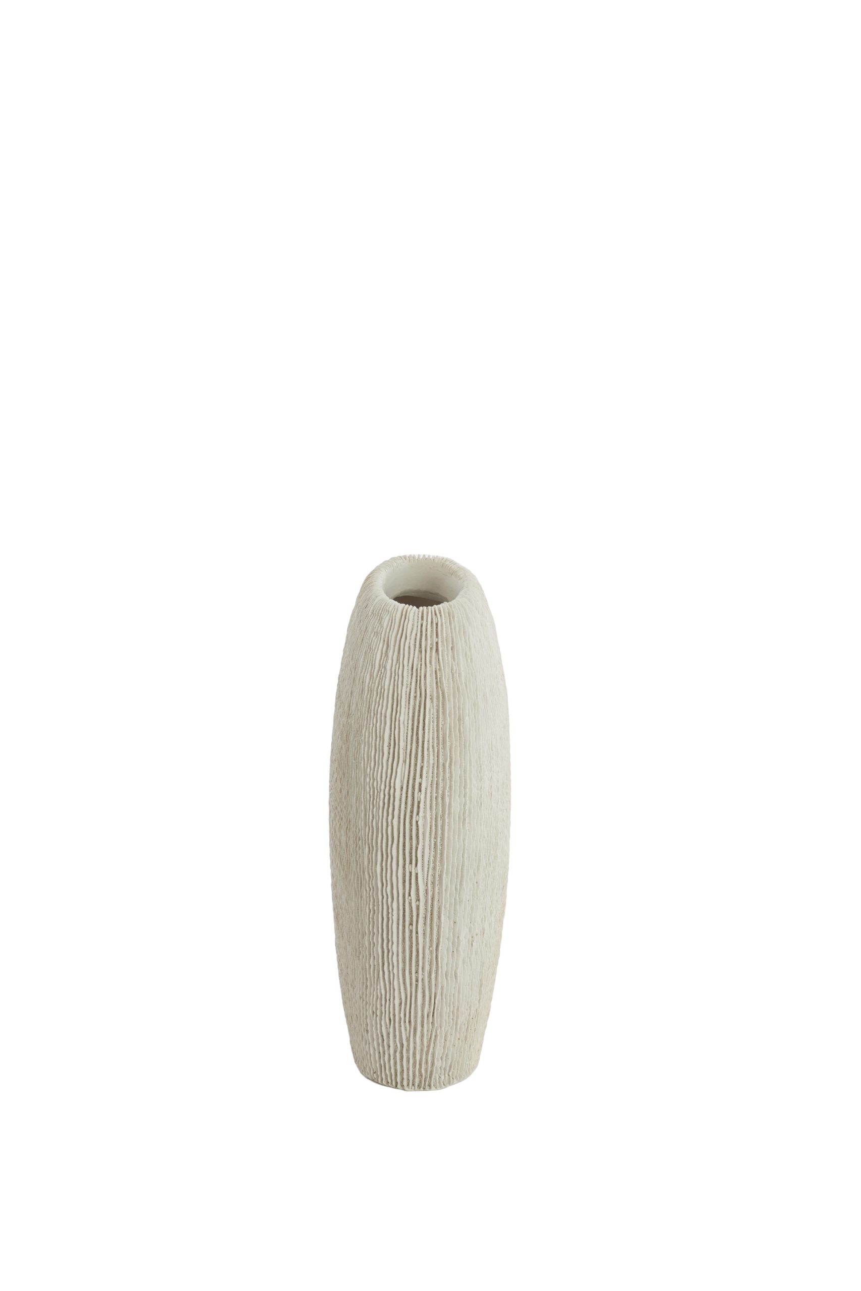 Light & Living Vaas deco 41x13x39,5 cm BUBIO crème