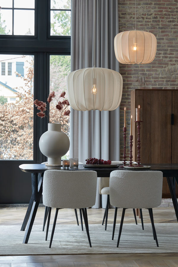 Light & Living Hanglamp Ø60x45 cm PLUMERIA zand