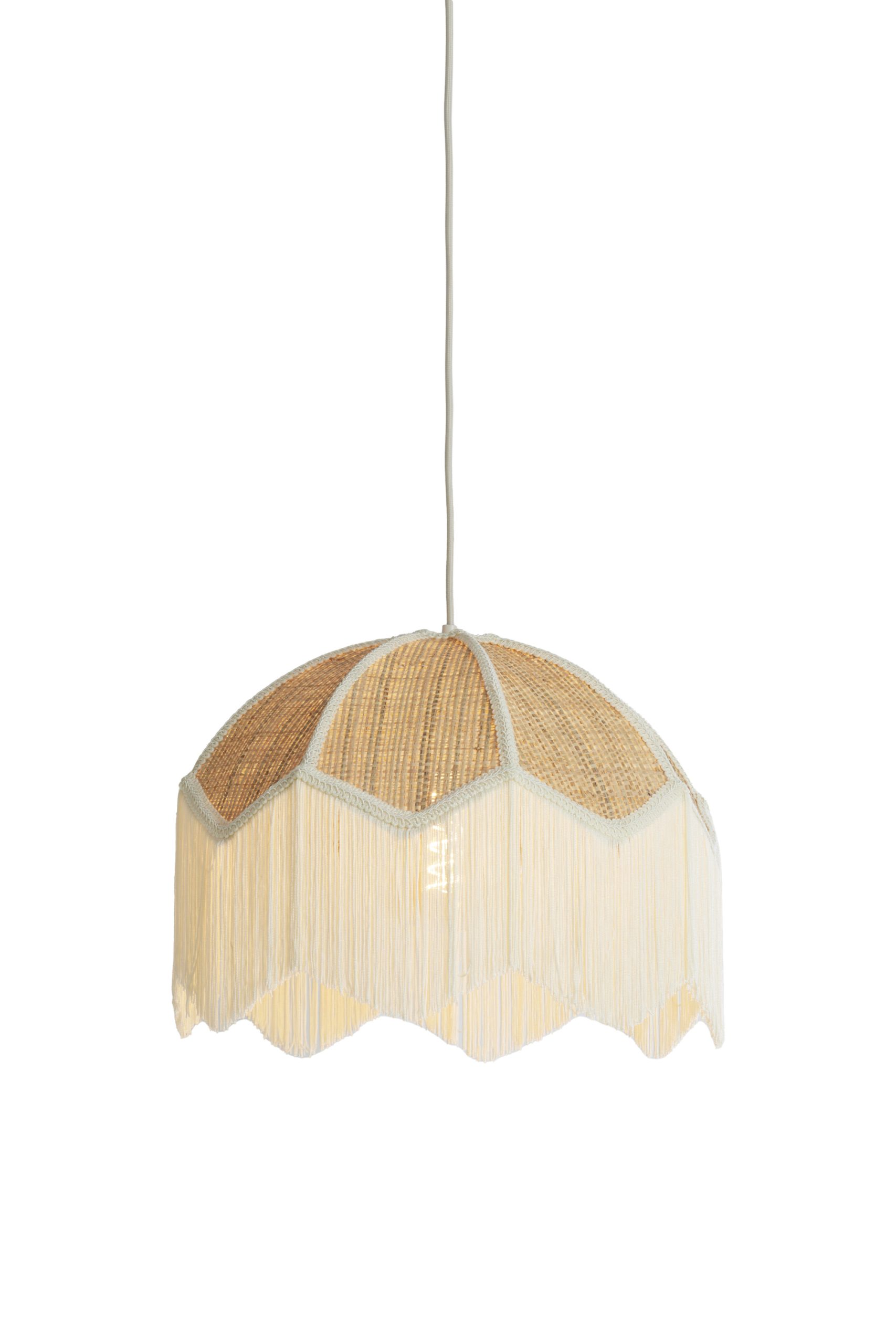 Light & Living Hanglamp Ø40x33 cm MALACIA raffia naturel+crème