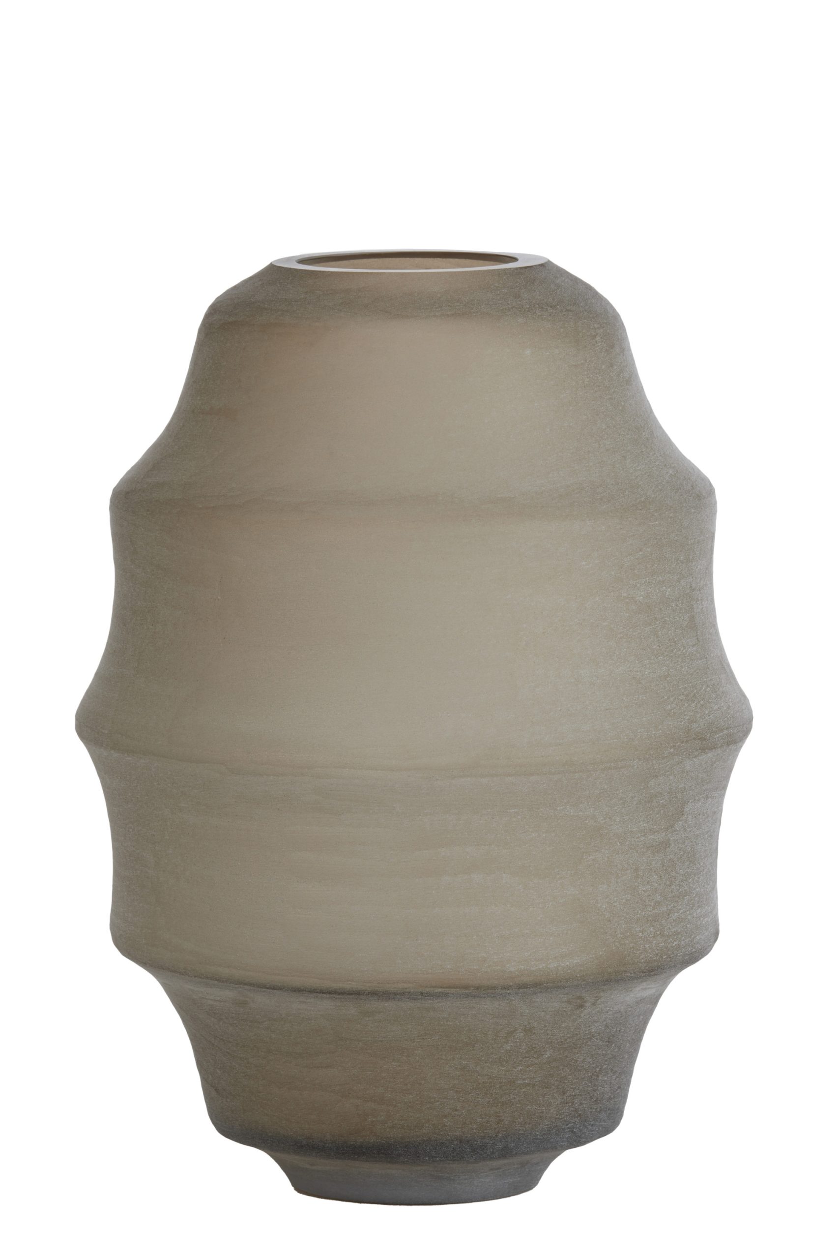 Light & Living Vaas Ø31x42 cm NAYORO glas mat licht bruin