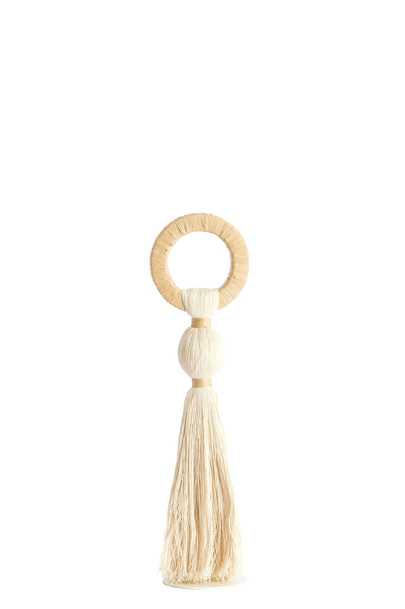 Light & Living Ornament Ø11x47 cm YAVIZA crème+raffia naturel