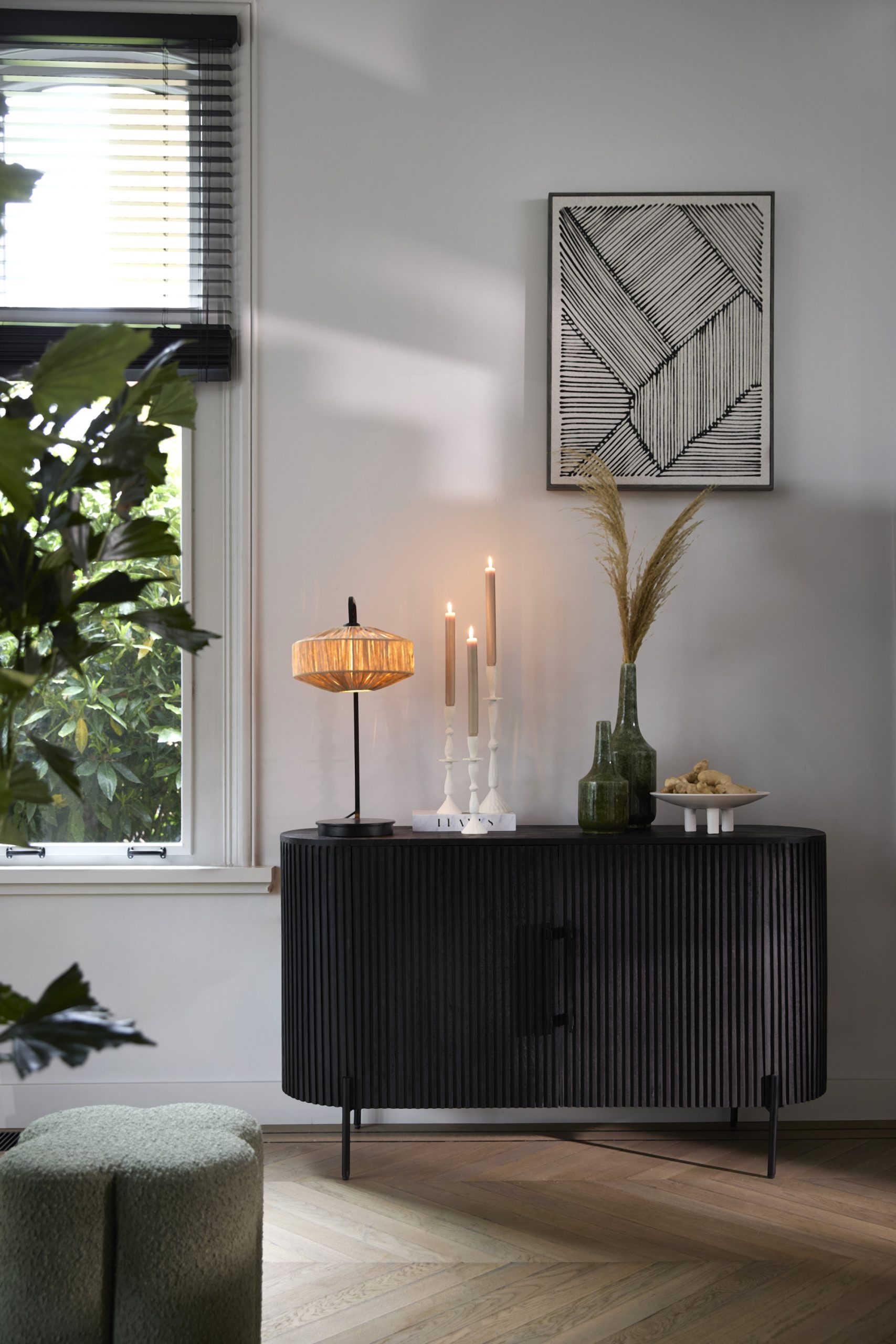 Light & Living Kast 140x40x78 cm DUMOSI hout mat zwart