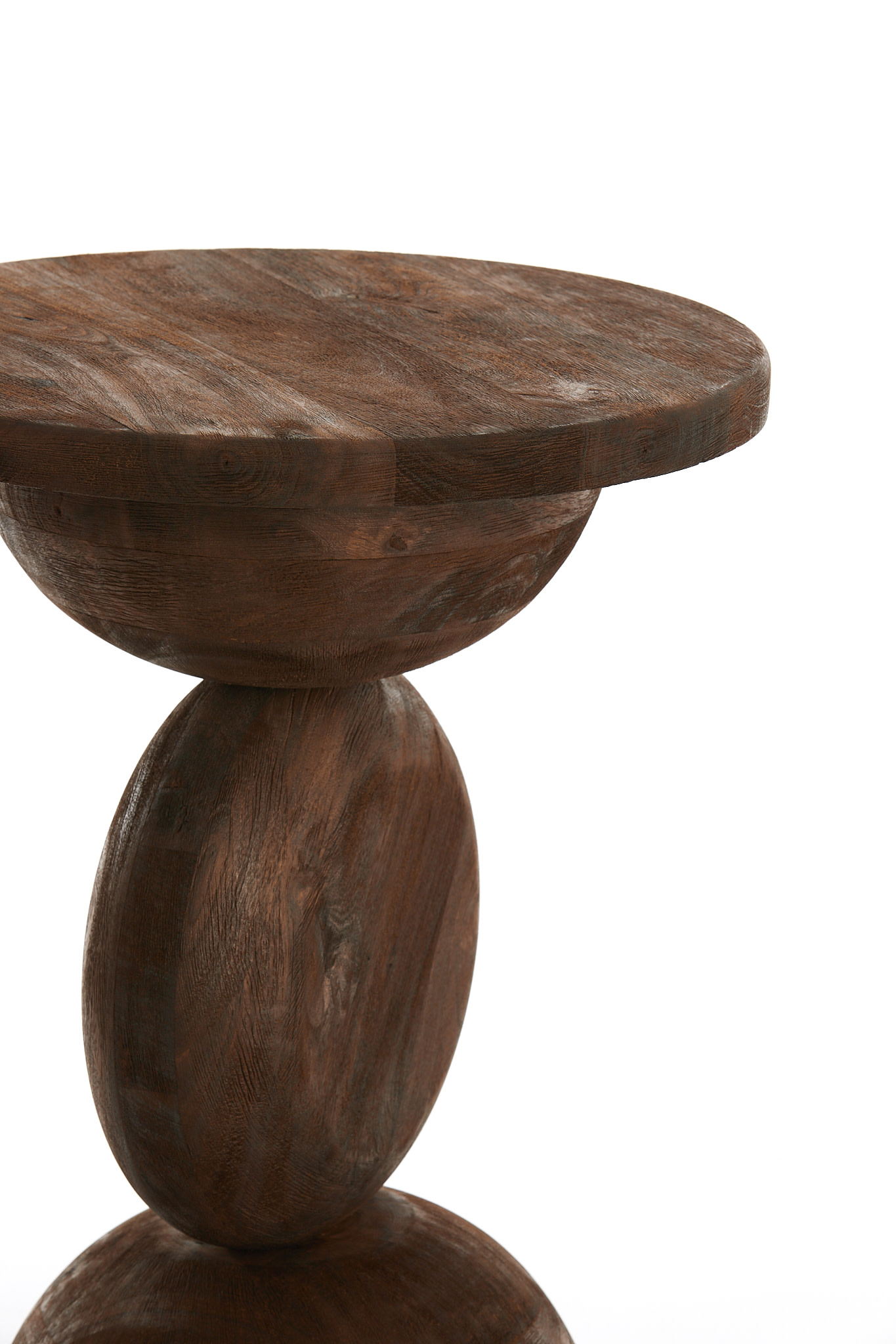 Light & Living Bijzettafel Ø40x50 cm MIRTO hout mat donker bruin