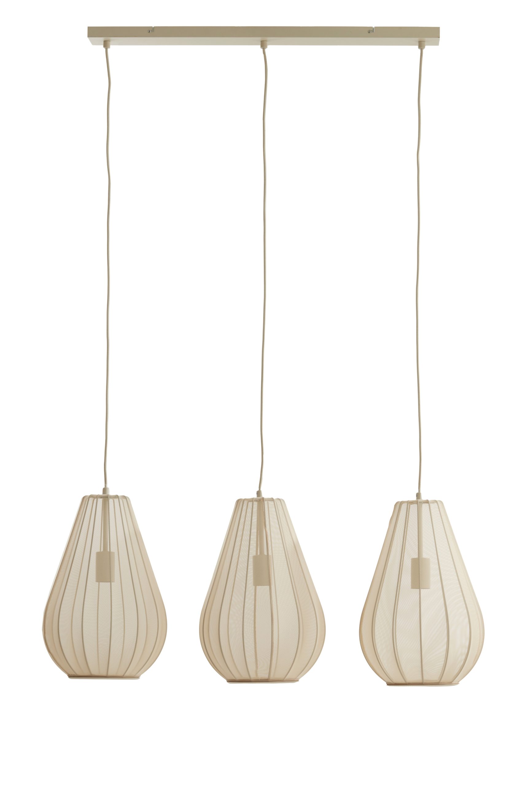 Light & Living Hanglamp 3L 80x8x40 cm ITELA zand