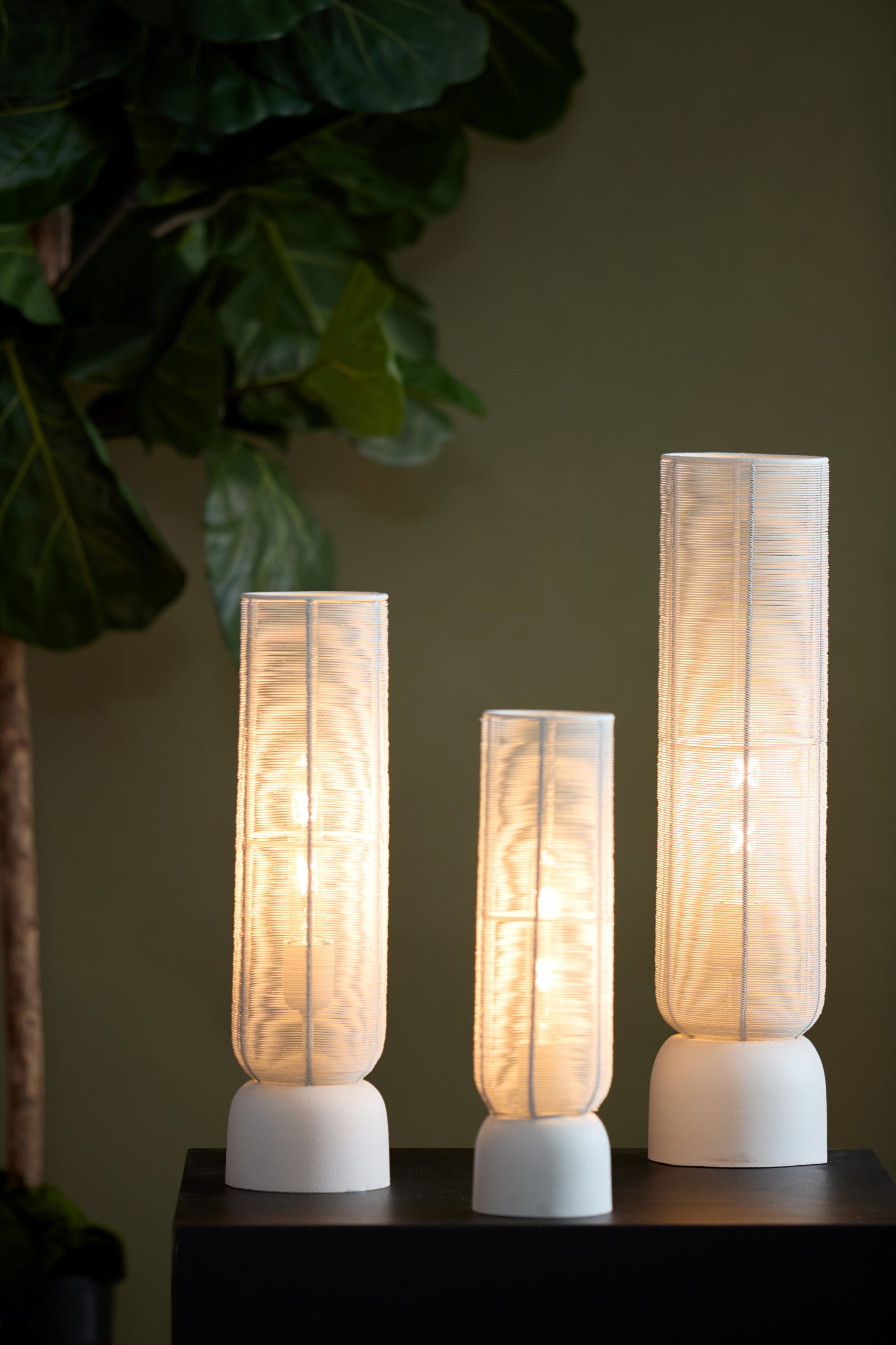 Light & Living Tafellamp Ø15,5x60,5 cm LEZUZA crème