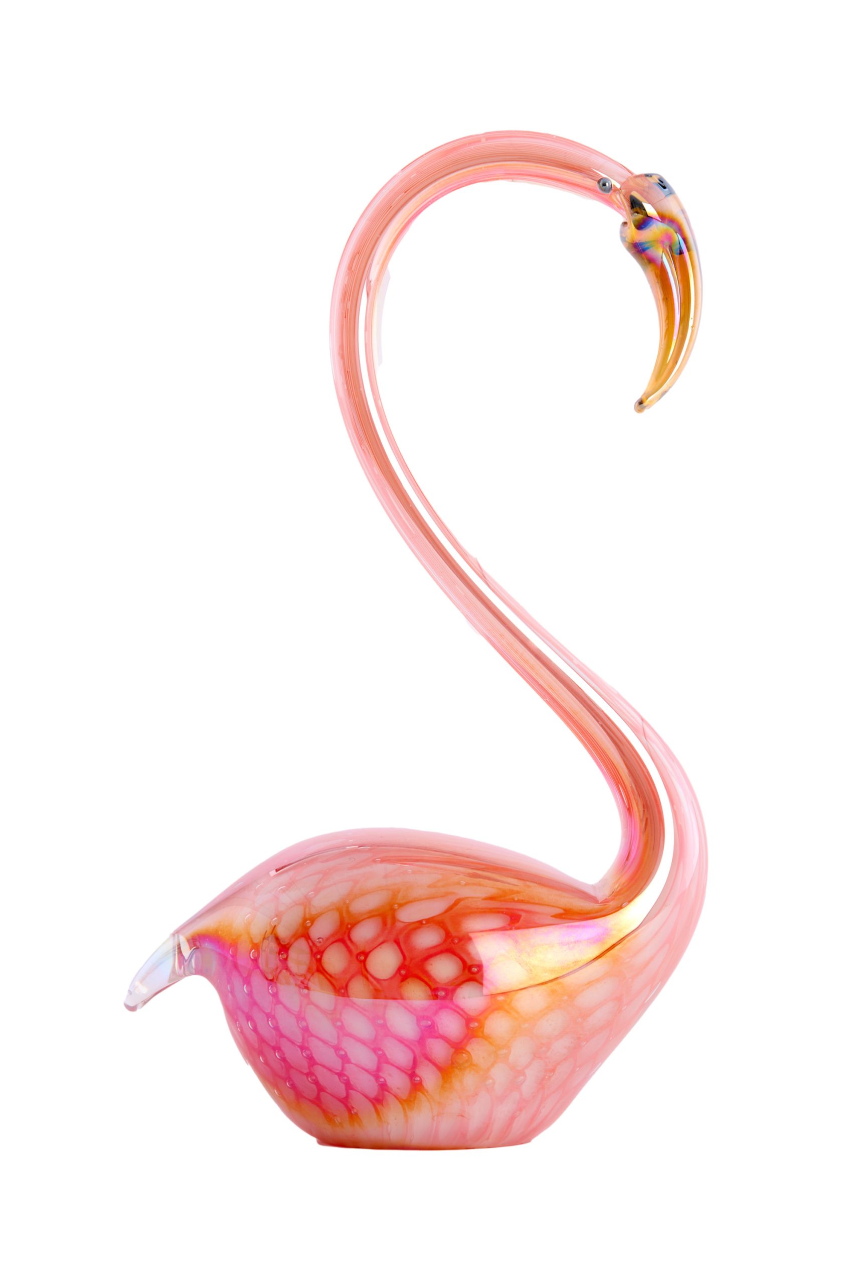 Light & Living Ornament 17x9,5x29 cm SWAN glas oranje