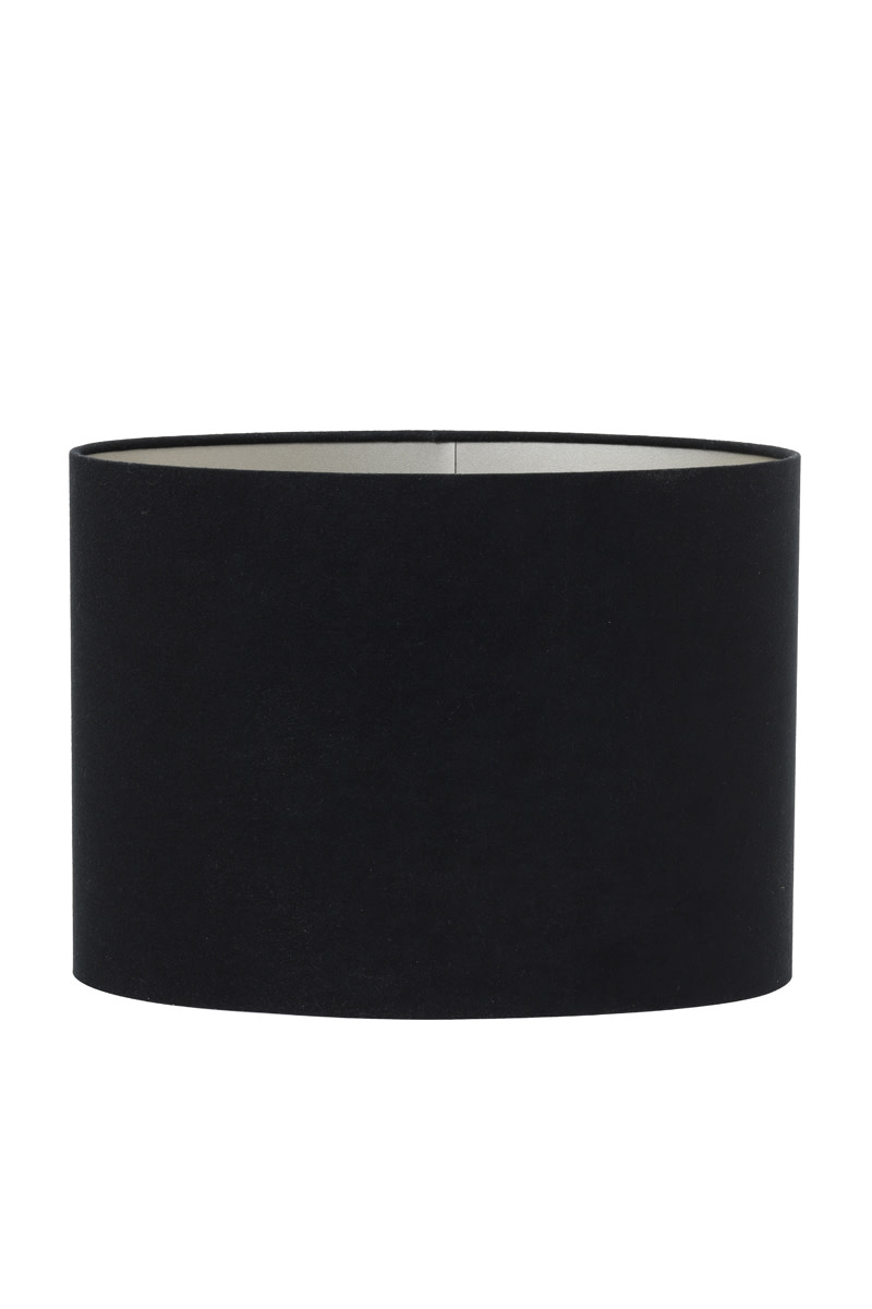 Light & Living Kap ovaal recht smal 38-17,5-28 cm VELOURS zwart-taupe
