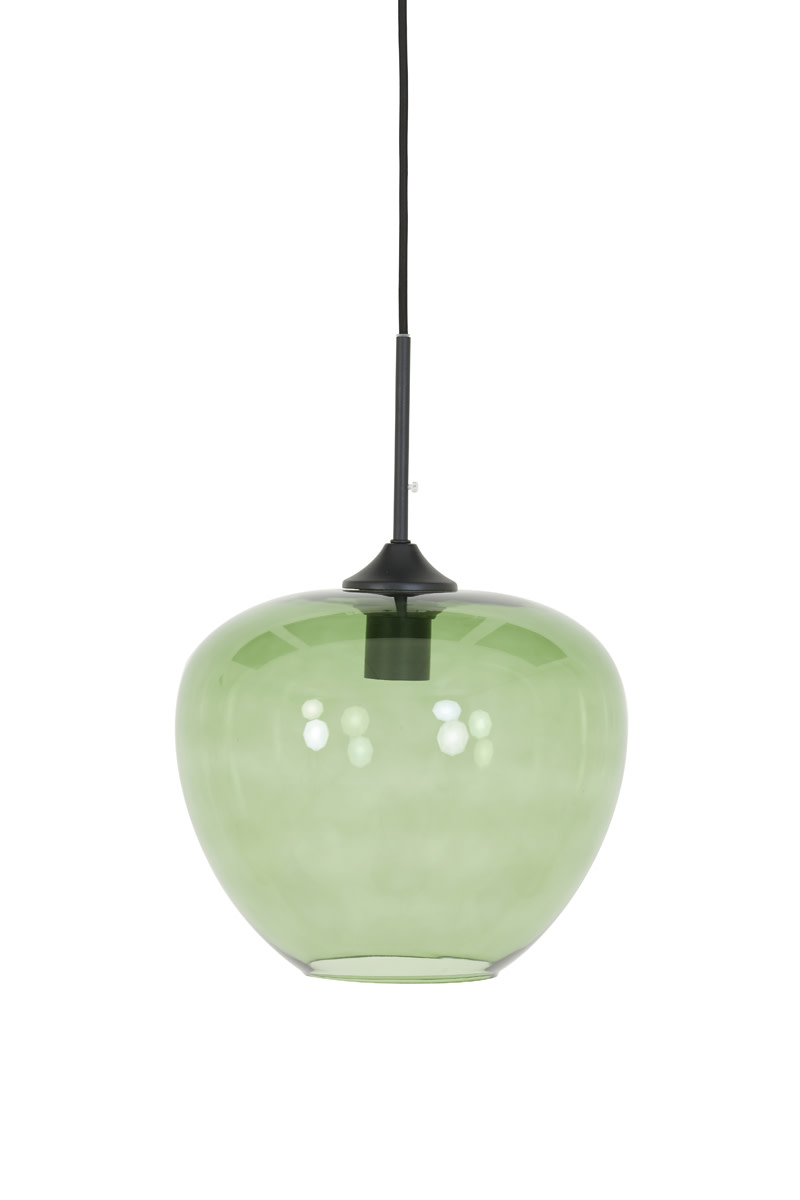 Light & Living Hanglamp Ø30x25 cm MAYSON glas groen-mat zwart