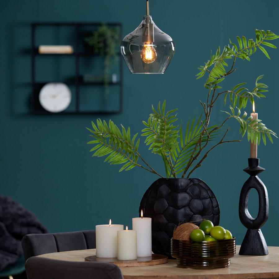 Light & Living Hanglamp Ø20x21,5 cm RAKEL antiek brons+smoke