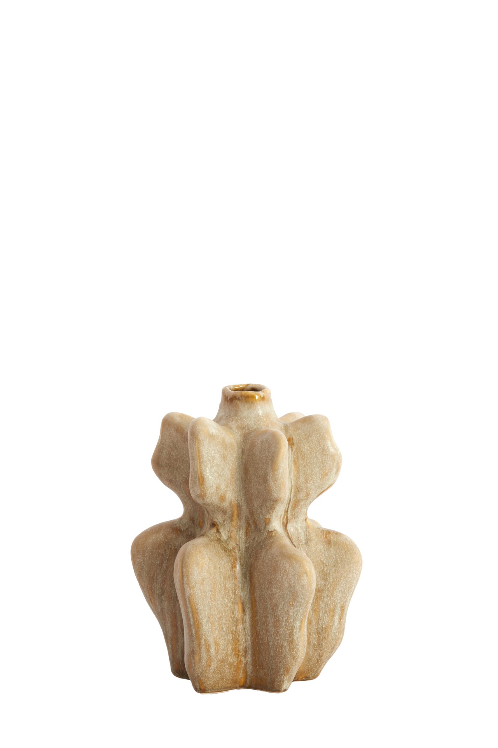 Light & Living Vaas deco 17,5x16x23,5 cm NARA keramiek olijf groen