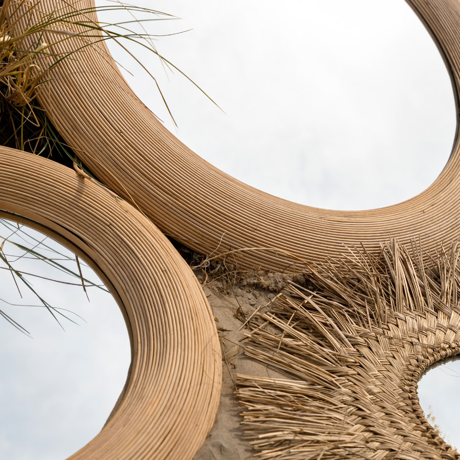 Light & Living Spiegel Ø71x4,5 cm PIEDRE rotan naturel