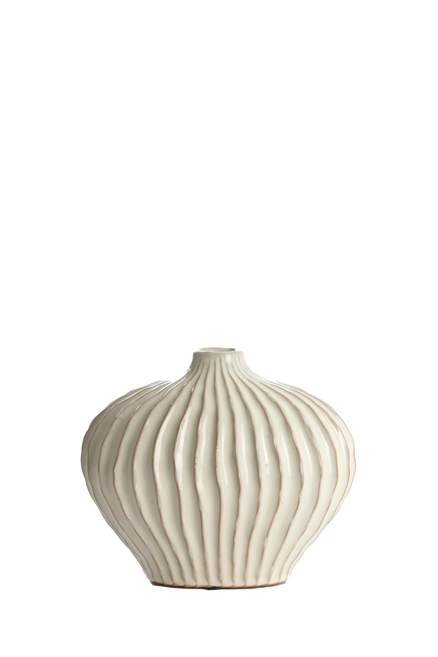 Light & Living Vaas deco 25x14x20 cm LORITO keramiek crème