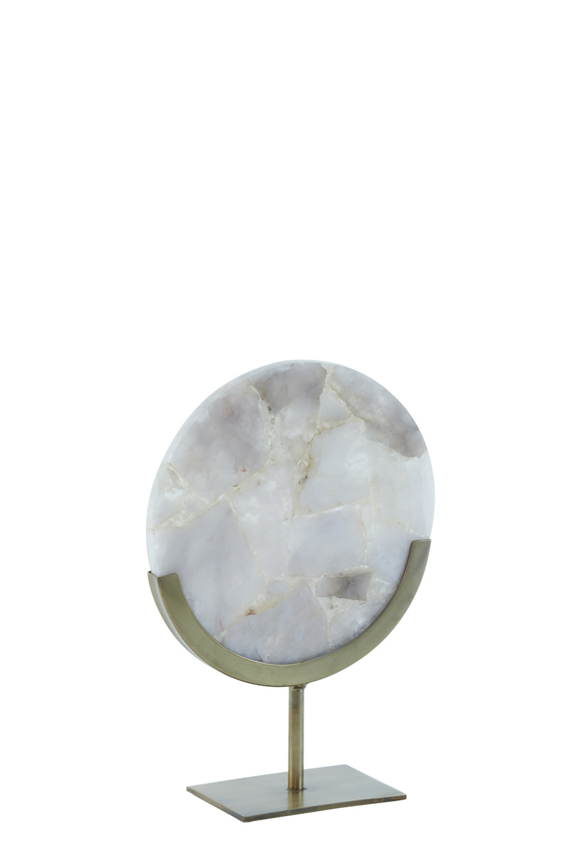 Light & Living Ornament op voet 25x10x35 cm GOUYA grijs agaat+antiek brons