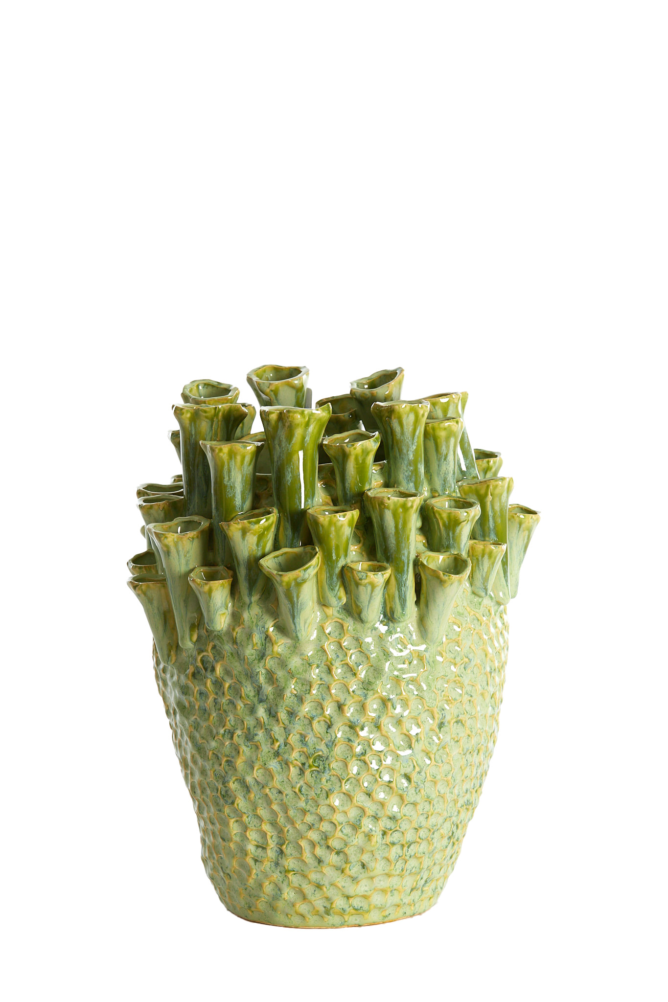 Light & Living Vaas deco Ø29x33 cm KYRAL keramiek mint groen