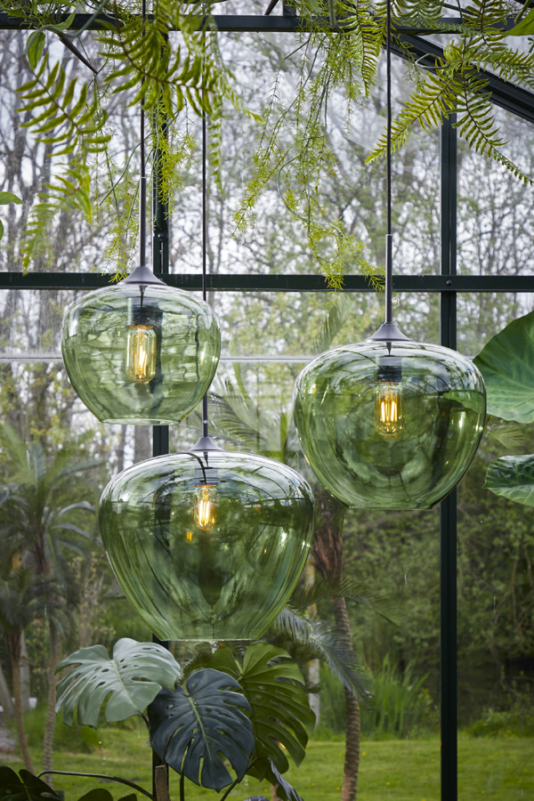 Light & Living Hanglamp Ø40x34 cm MAYSON glas groen-mat zwart