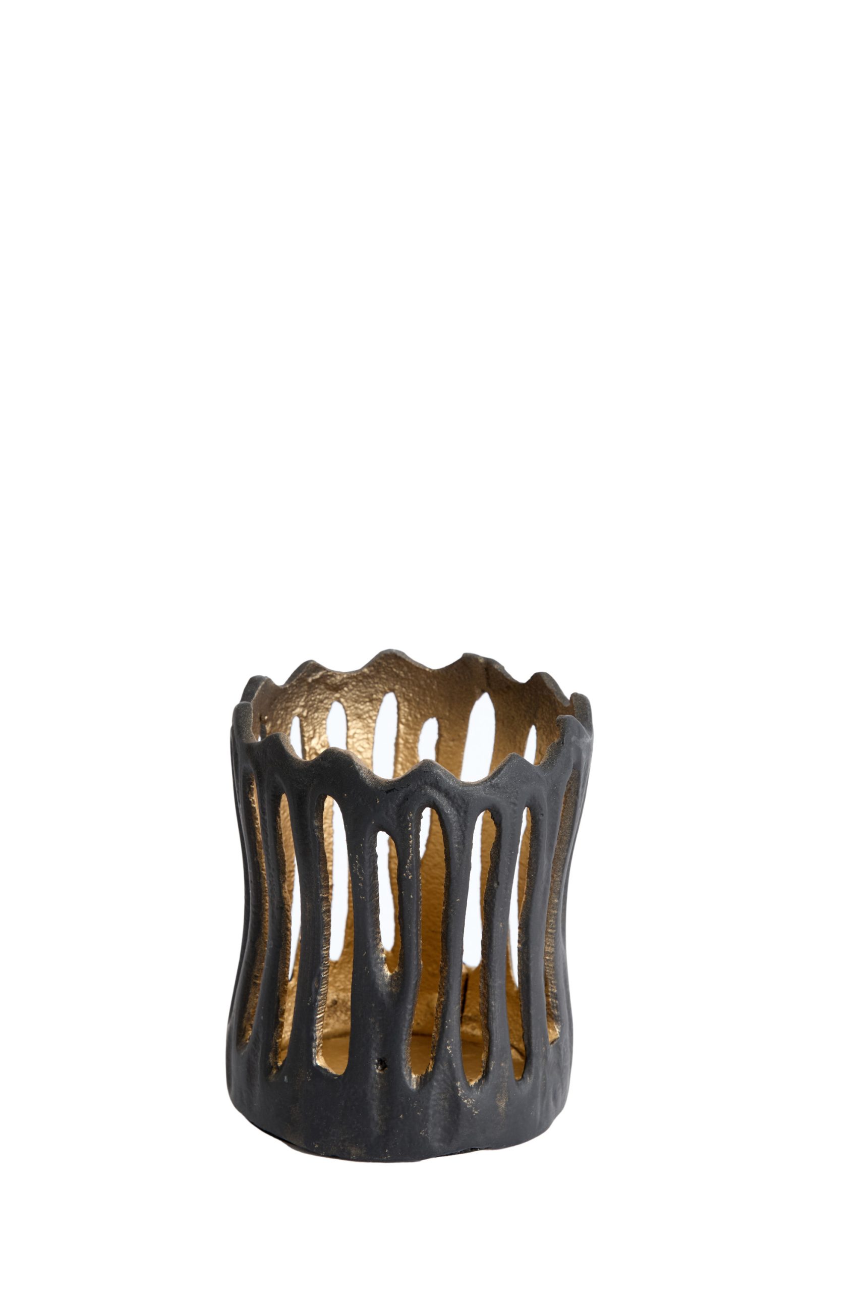 Light & Living Theelicht Ø8,5x10 cm TIVOLI zwart+goud