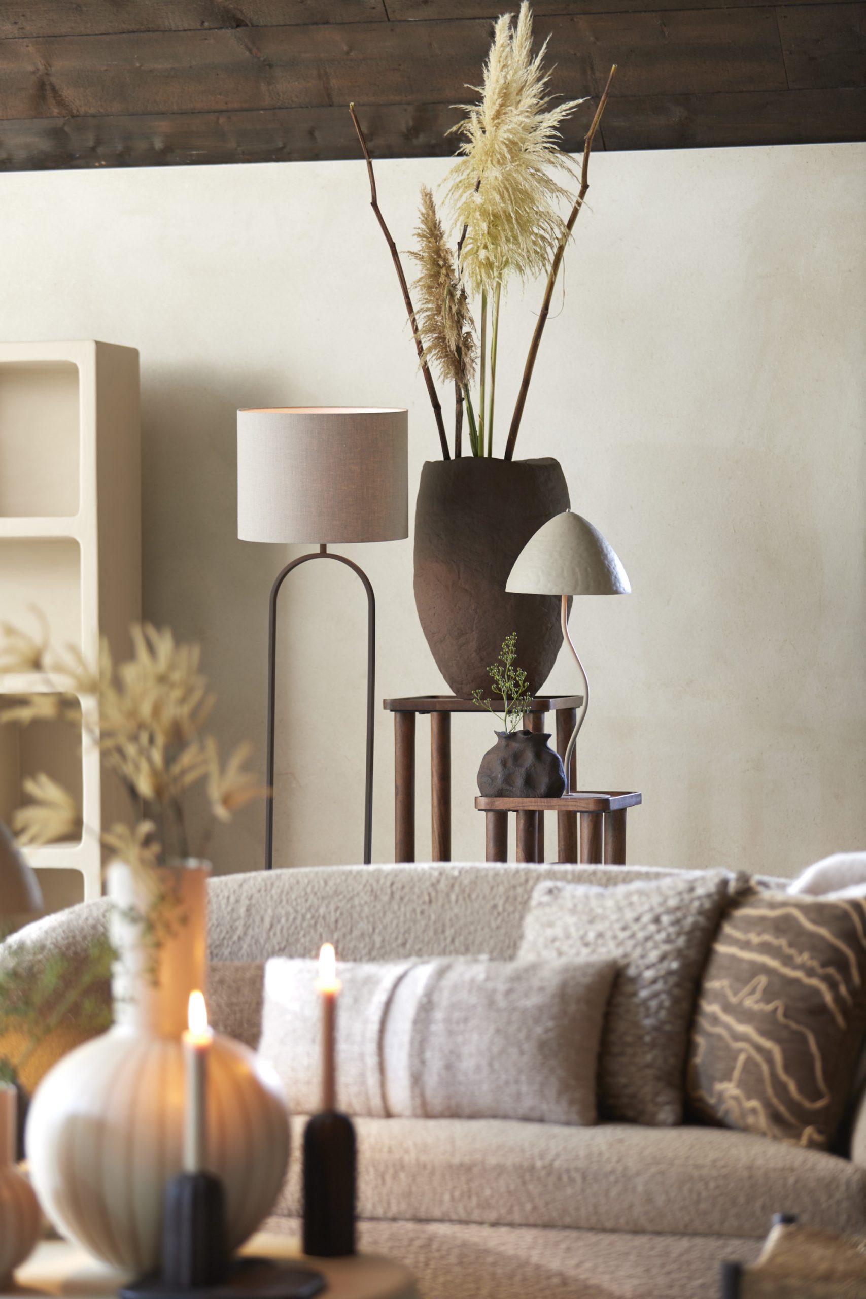 Light & Living Vaas deco Ø39x58 cm TINGRI bruin
