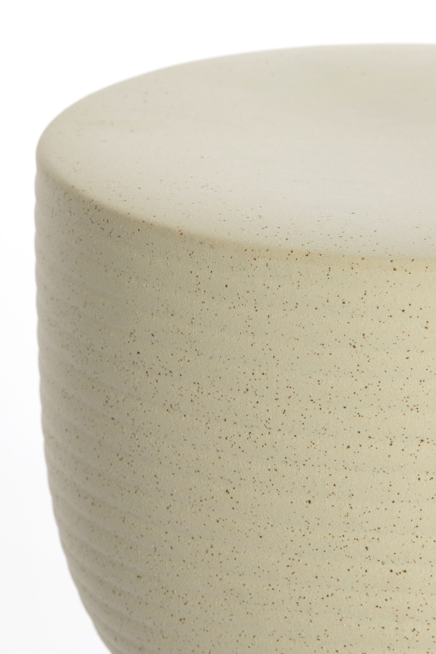 Light & Living Bijzettafel Ø28,5x42 cm FINCA keramiek mat crème