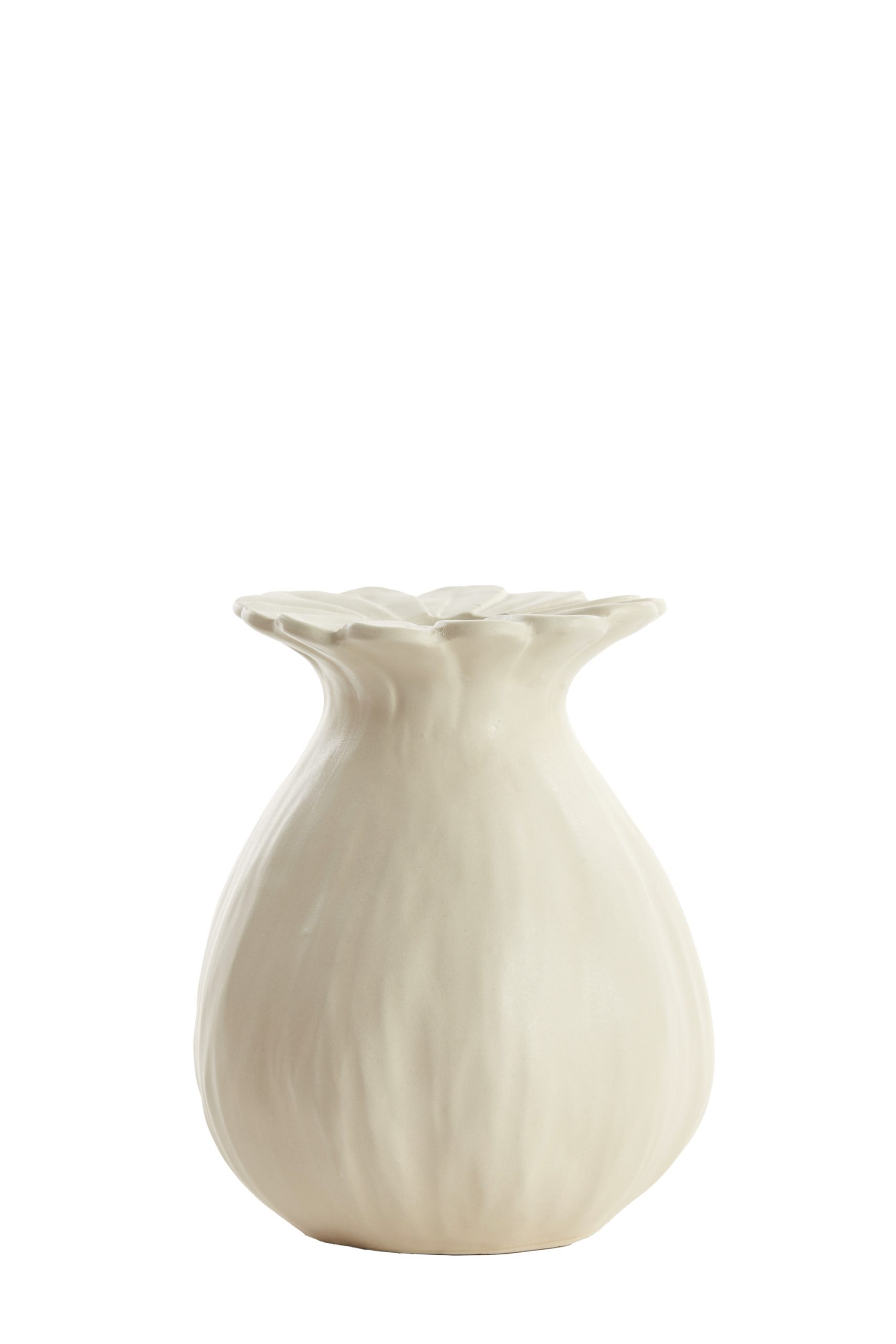 Light & Living Vaas deco Ø16x19 cm REWA keramiek crème