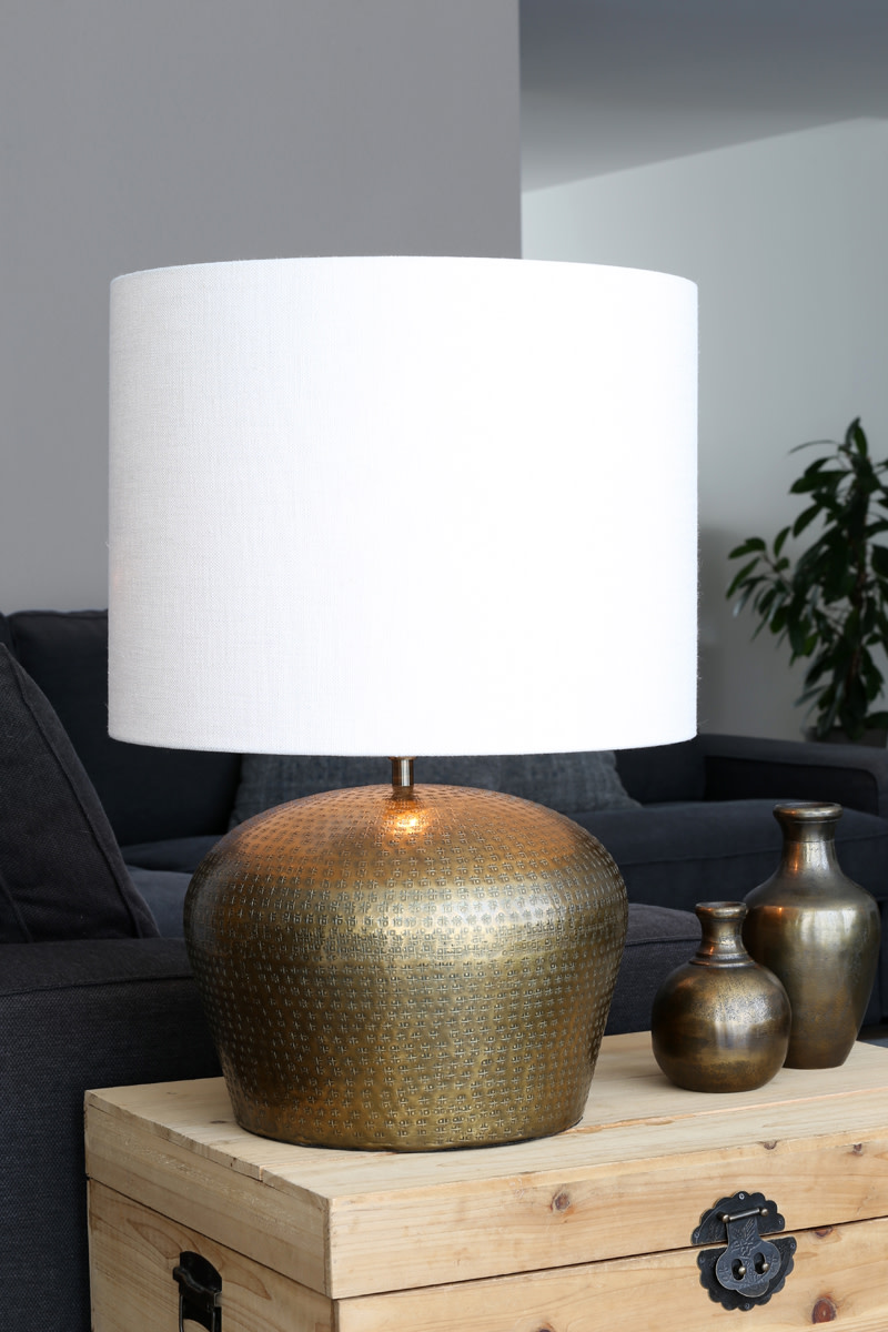 Light & Living Kap cilinder 50-50-38 cm LIVIGNO eiwit