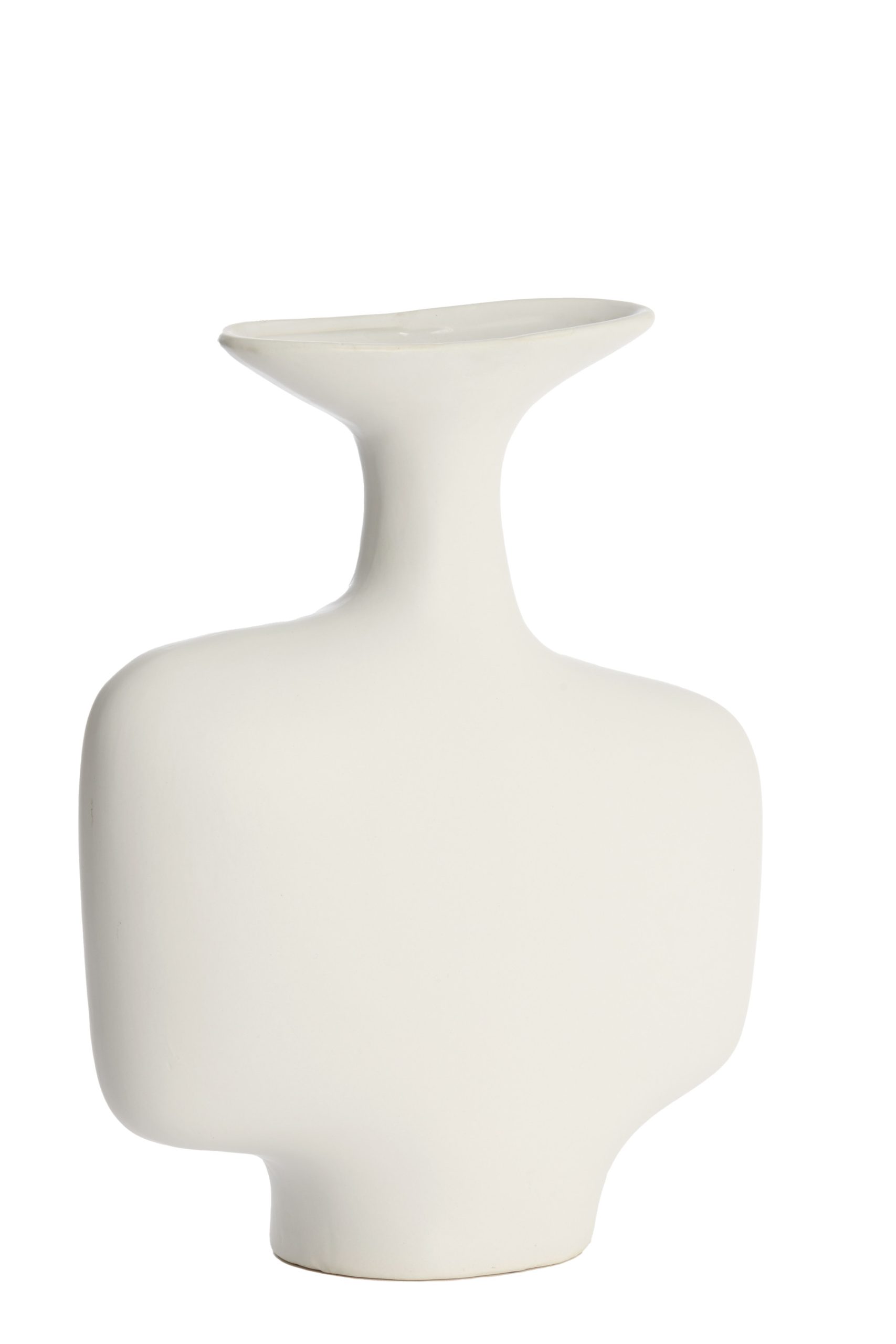 Light & Living Vaas deco 30x10,5x36 cm TROVO keramiek wit