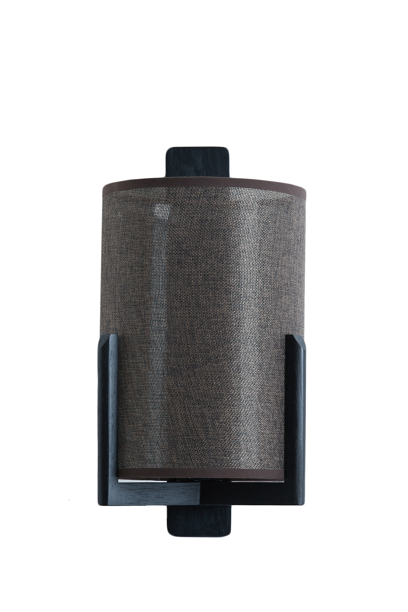 Light & Living Wandlamp 22x18x36 cm LITTO zwart+linnen donker bruin