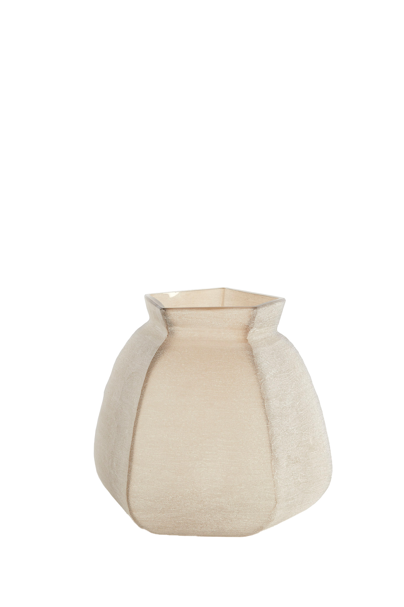 Light & Living Vaas 26,5x25,5x27 cm VELIKO glas licht bruin