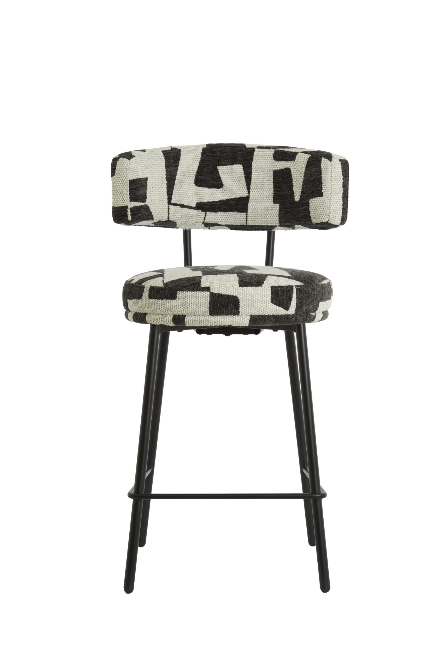 Light & Living Barkruk 52,5x51x93 cm HARVIE crème-zwart+mat zwart