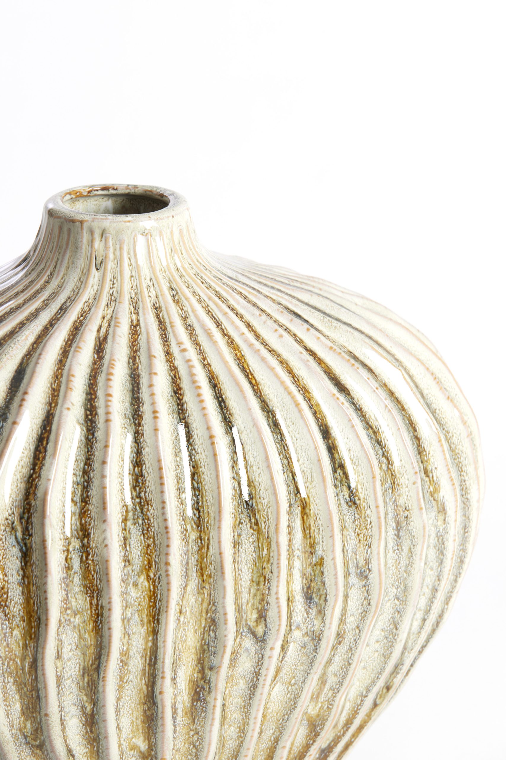 Light & Living Vaas deco 35x21x30 cm LORITO keramiek olijf groen