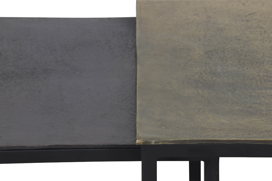 Light & Living Salontafel S/3 max 120x60x45 cm KUMALU antiek brons