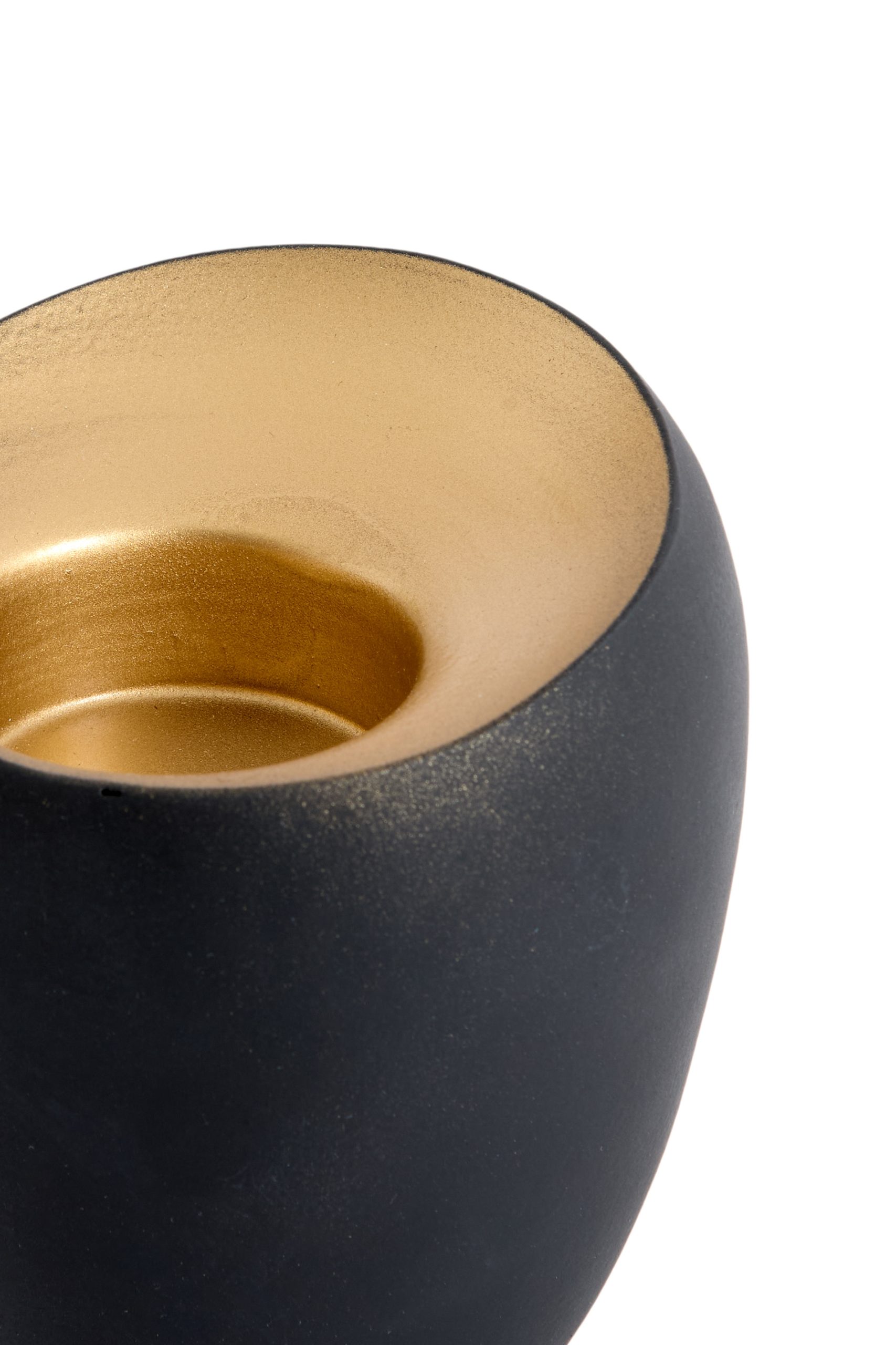 Light & Living Theelicht Ø9x9 cm VEROLI mat zwart+goud