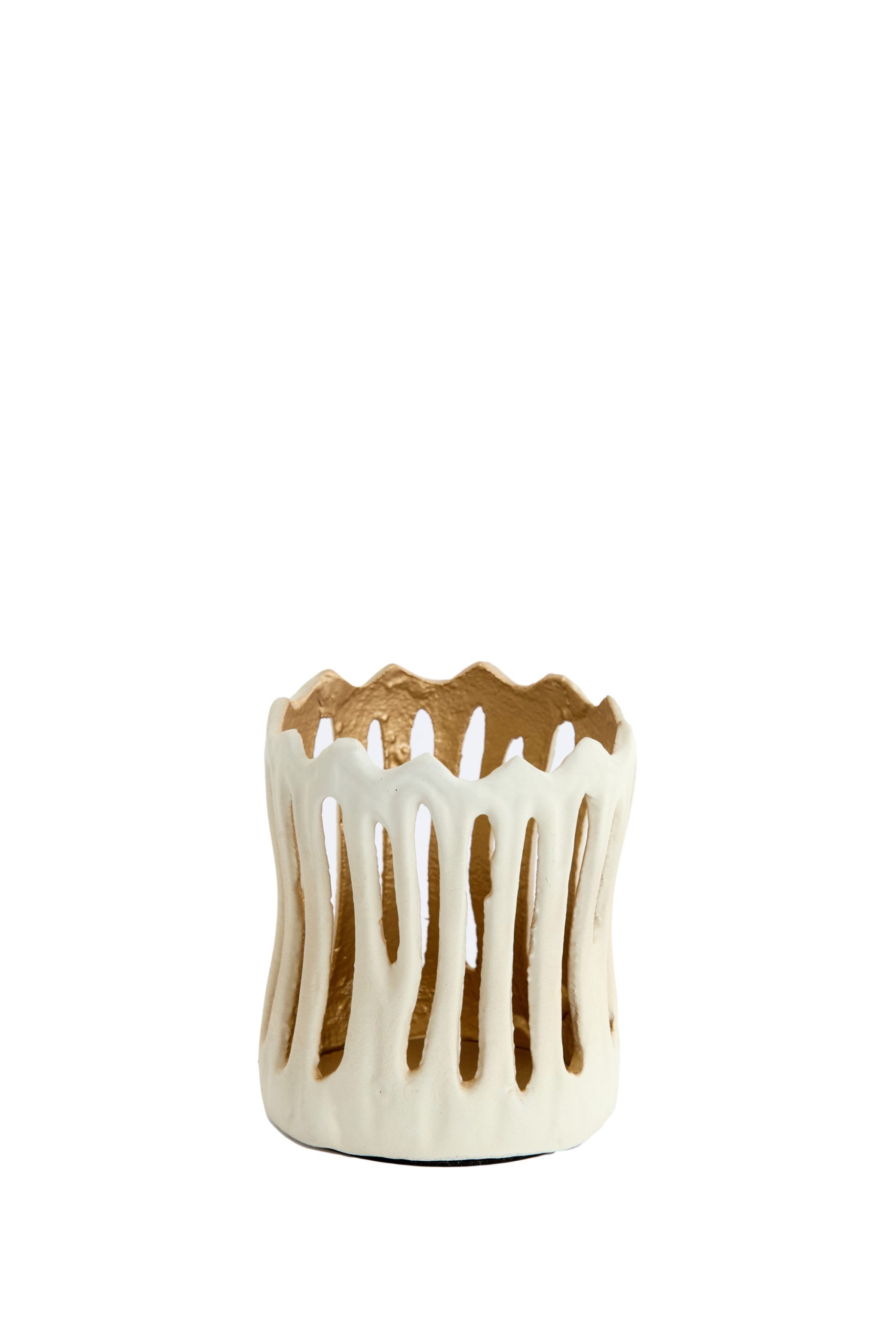 Light & Living Theelicht Ø8,5x10 cm TIVOLI crème+goud