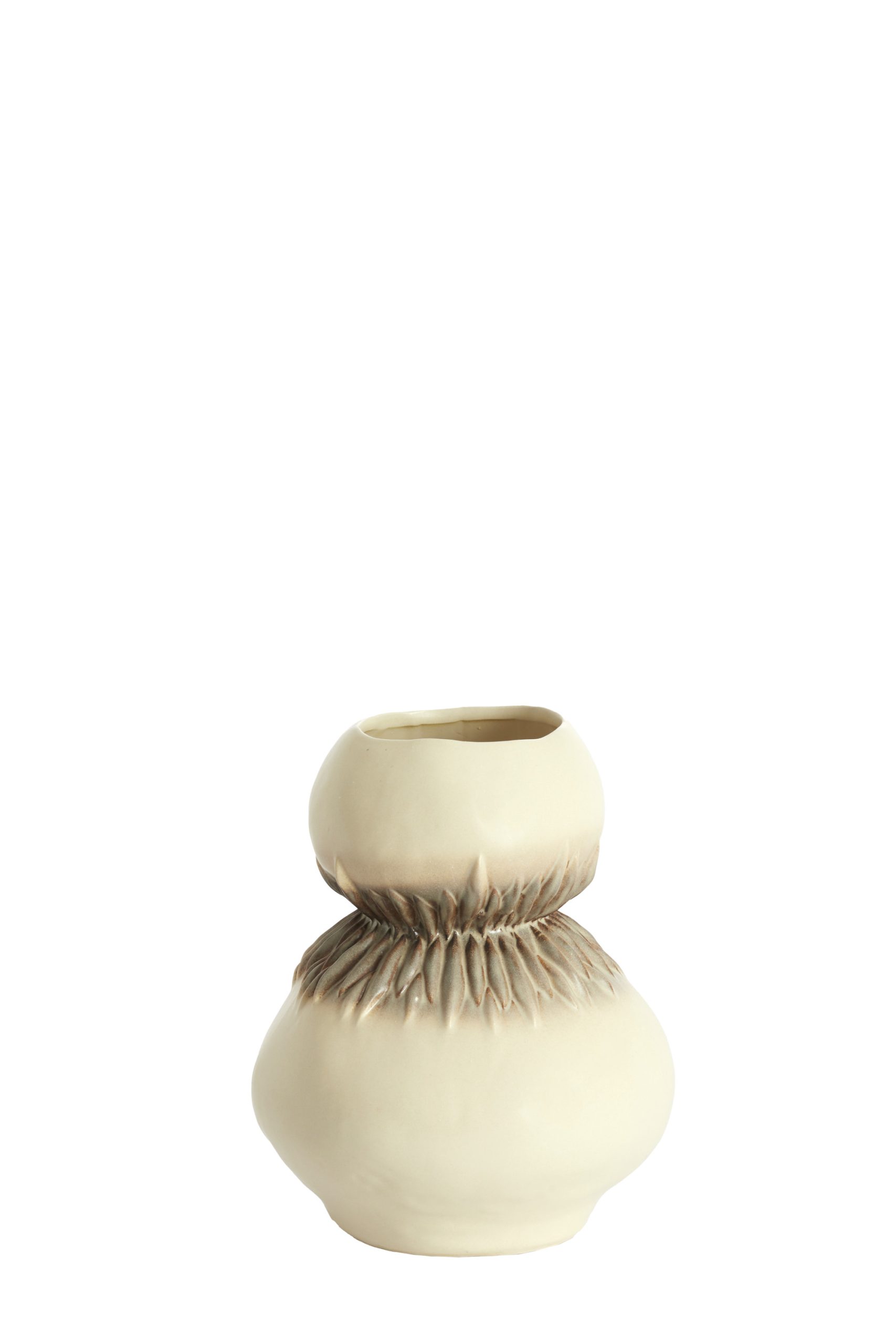 Light & Living Vaas deco Ø23,5x29,5 cm AVERA keramiek crème-bruin