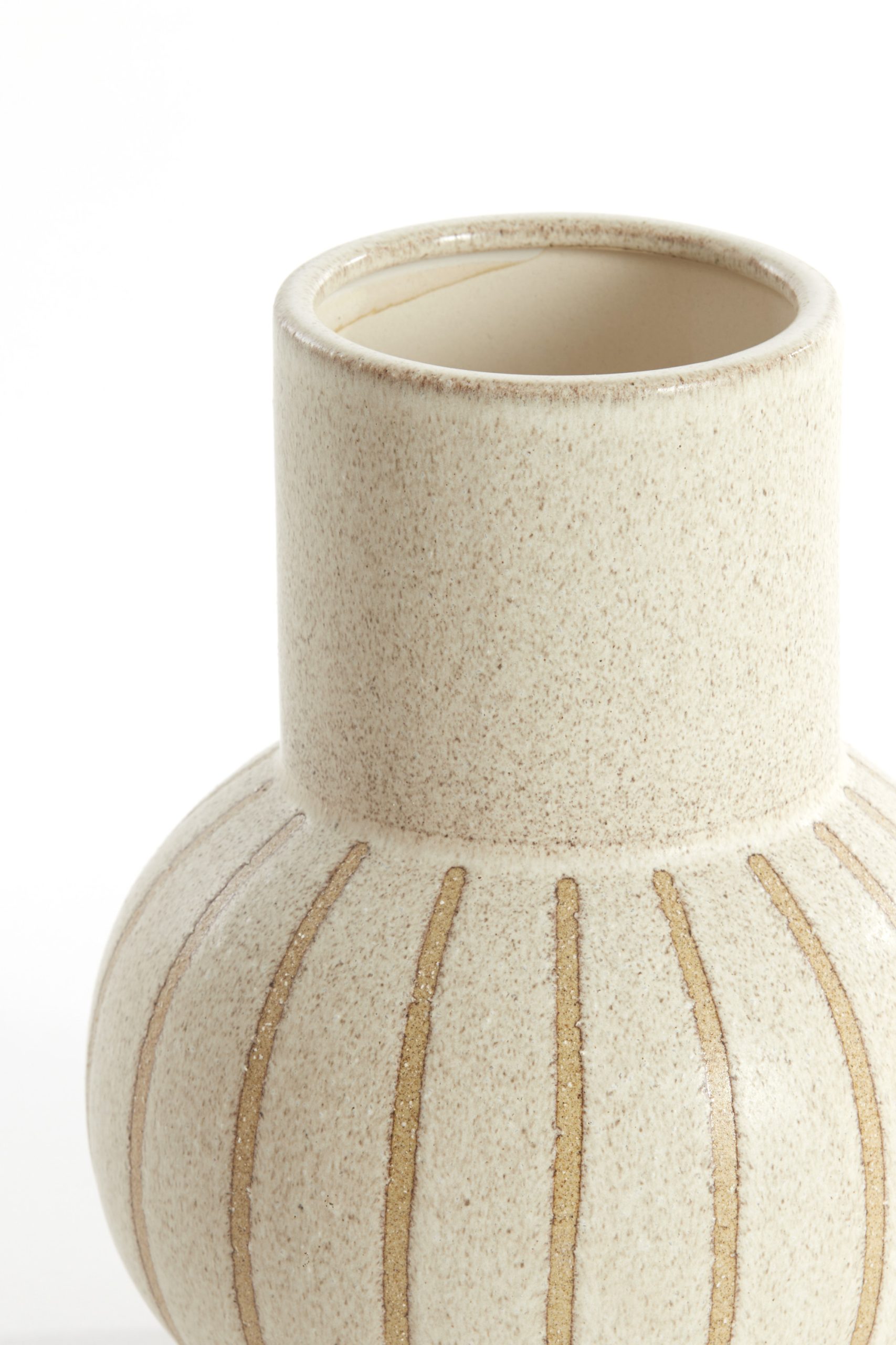Light & Living Vaas deco Ø19x25 cm ULLOA keramiek mat zand+bruin