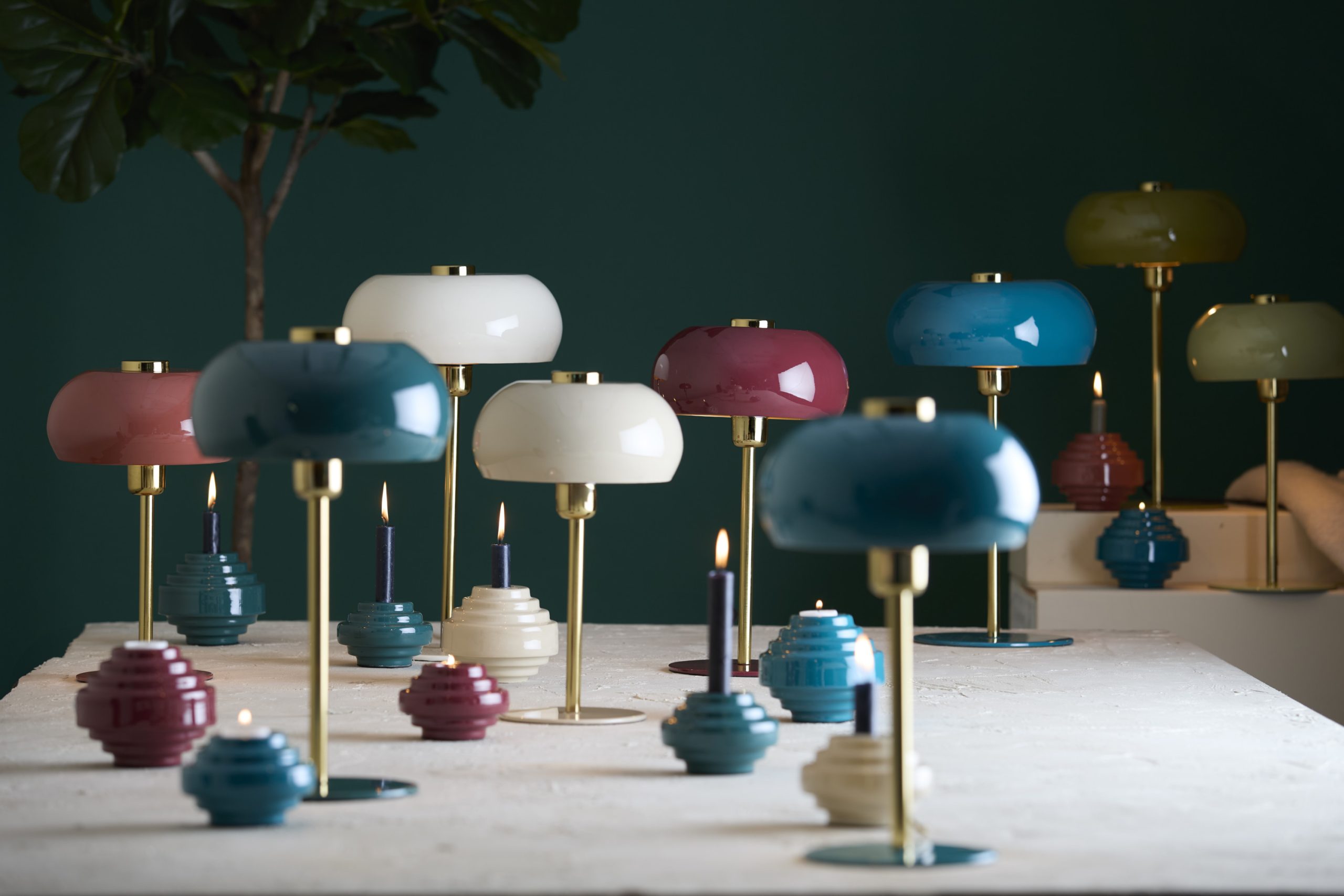 Light & Living Tafellamp Ø26x47 cm SURIN glans crème+goud