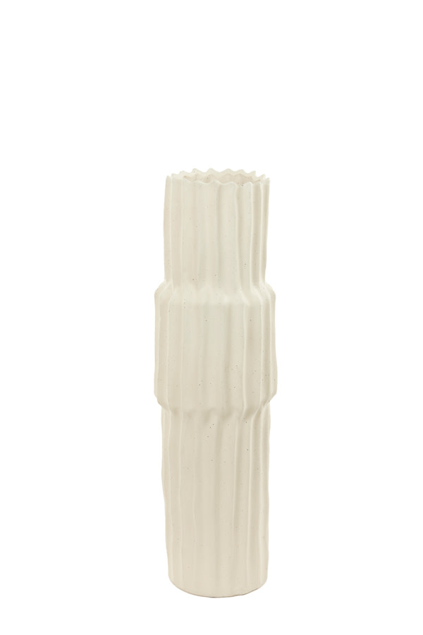 Light & Living Vaas deco Ø17x58 cm LONGA keramiek crème