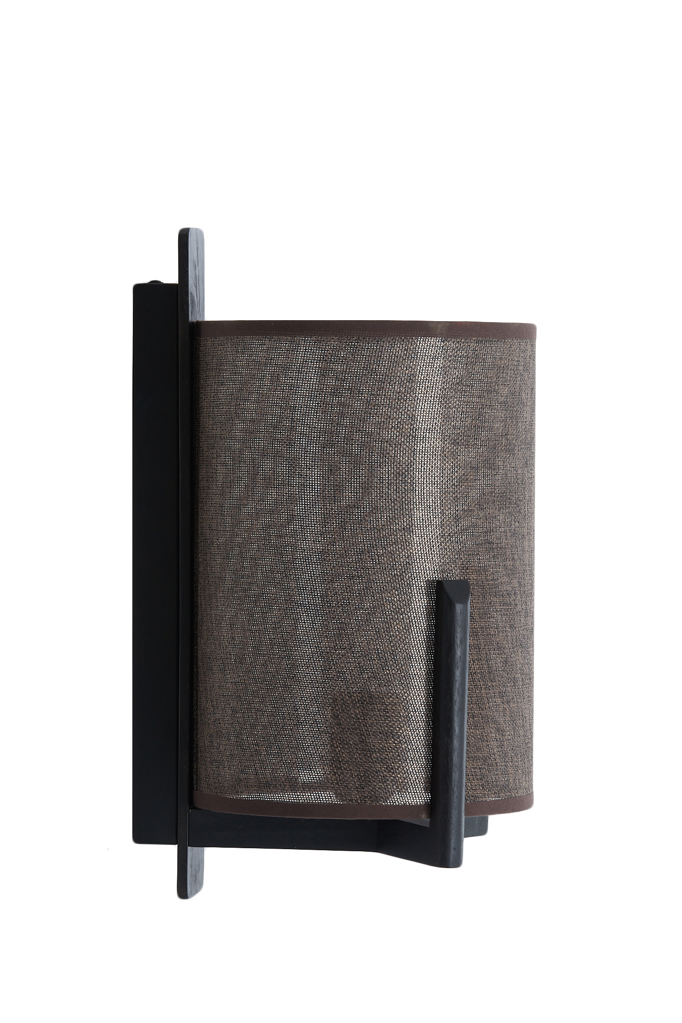 Light & Living Wandlamp 22x18x36 cm LITTO zwart+linnen donker bruin