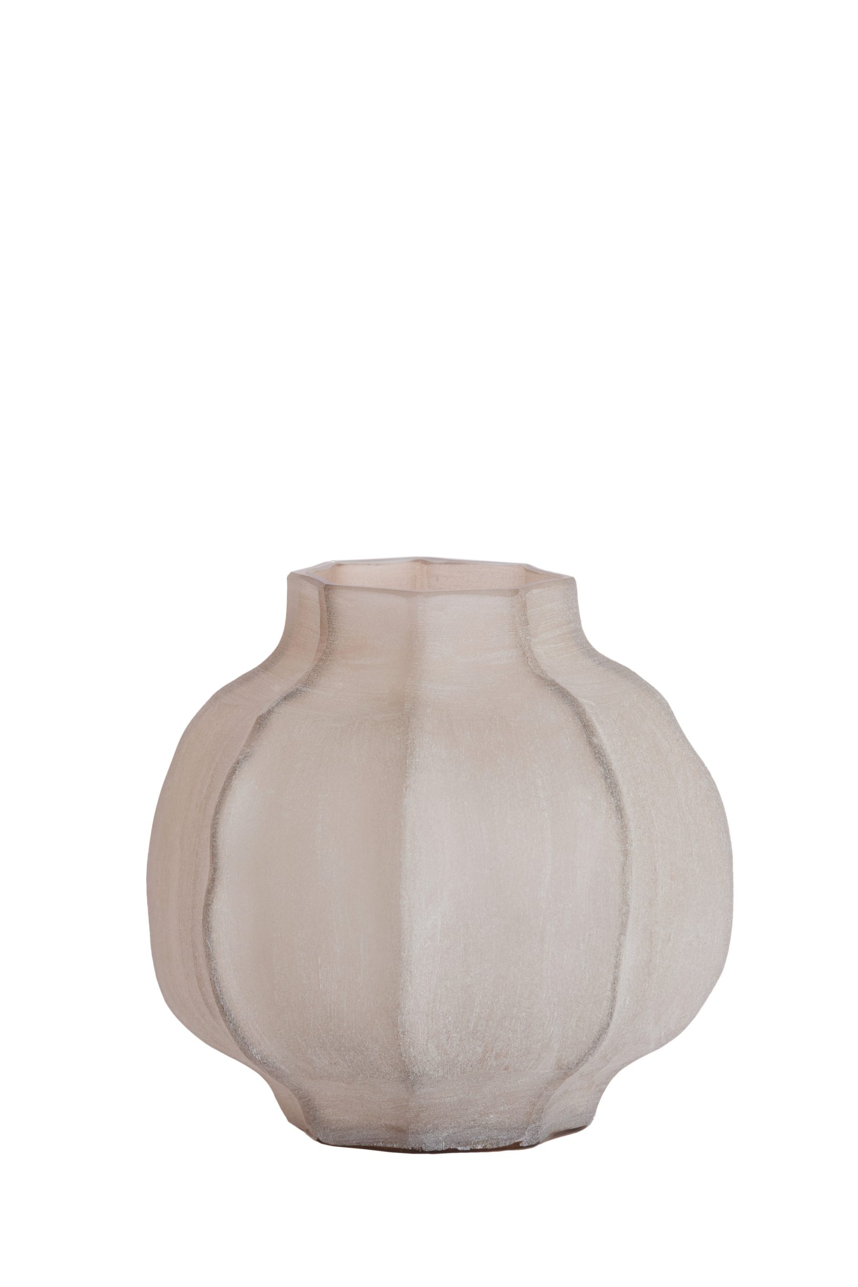 Light & Living Vaas Ø27x26 cm TEJEDA glas licht bruin