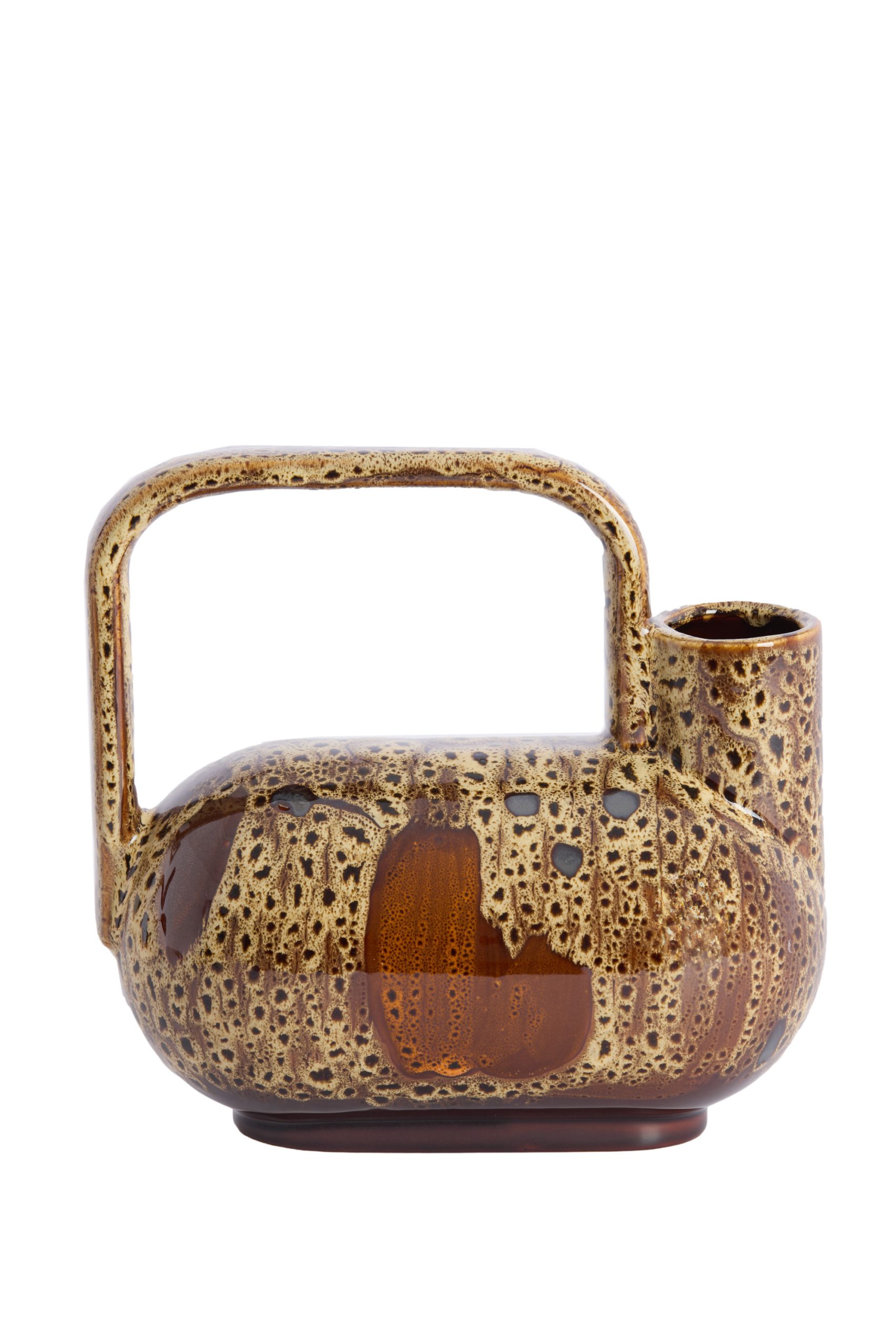 Light & Living Vaas deco 25x14x24 cm SERRES keramiek d bruin+crème+oranje